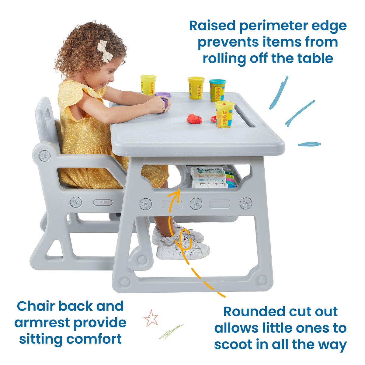 Toddler Plus Desk and Chair Set, 2-Piece