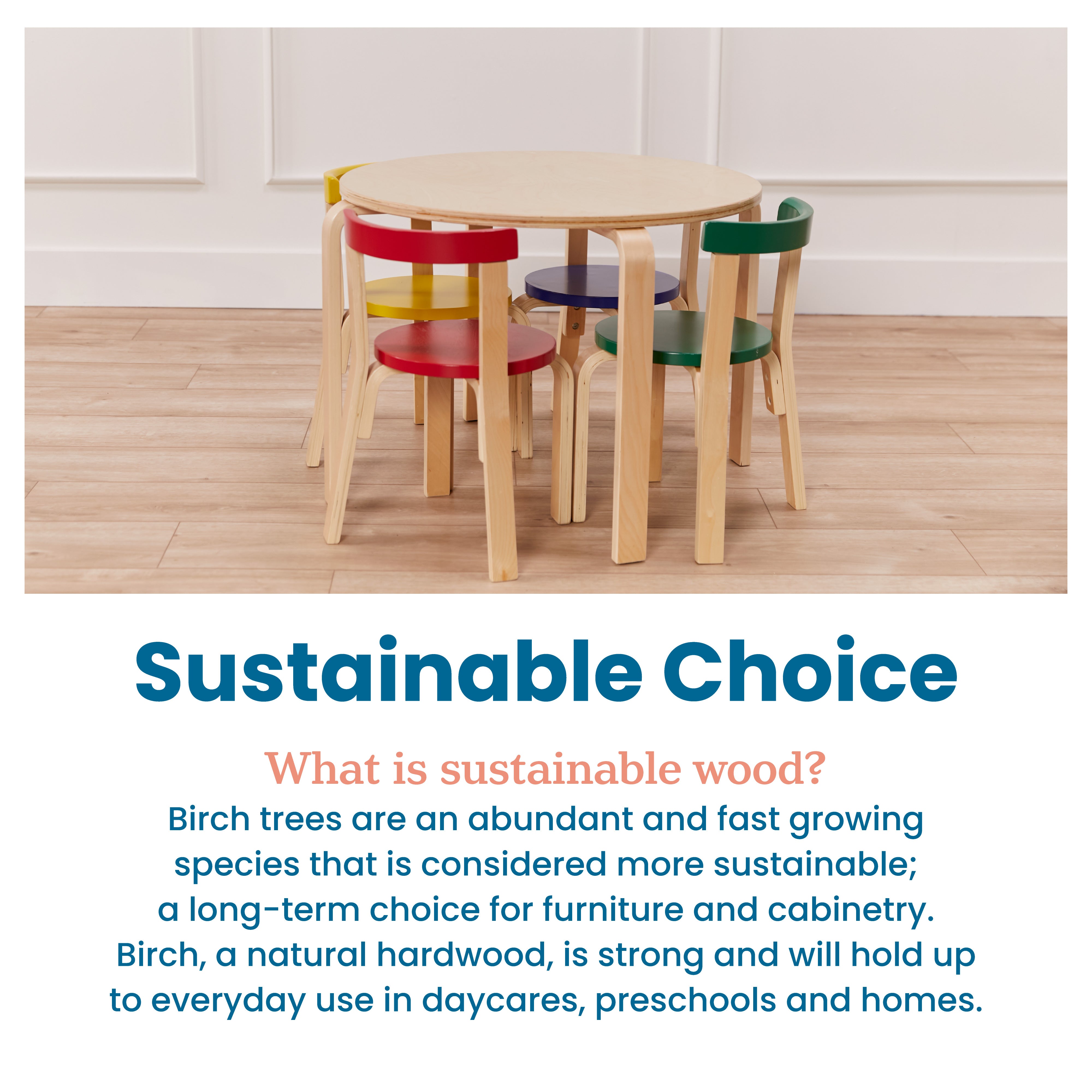 Bentwood Table and Curved Back Chair Set, 5-Piece