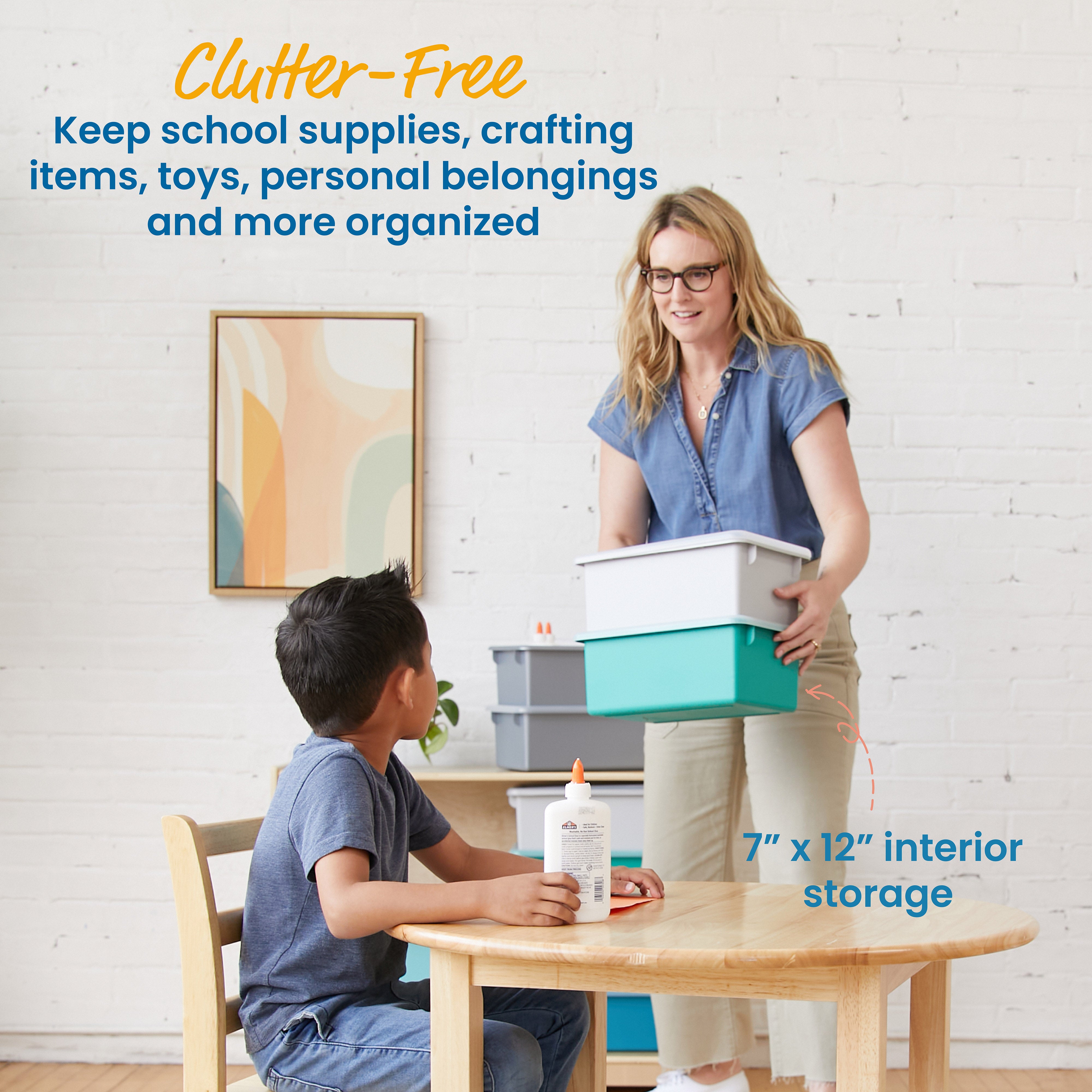 Cubby Storage Bin with Lid, 10-Piece