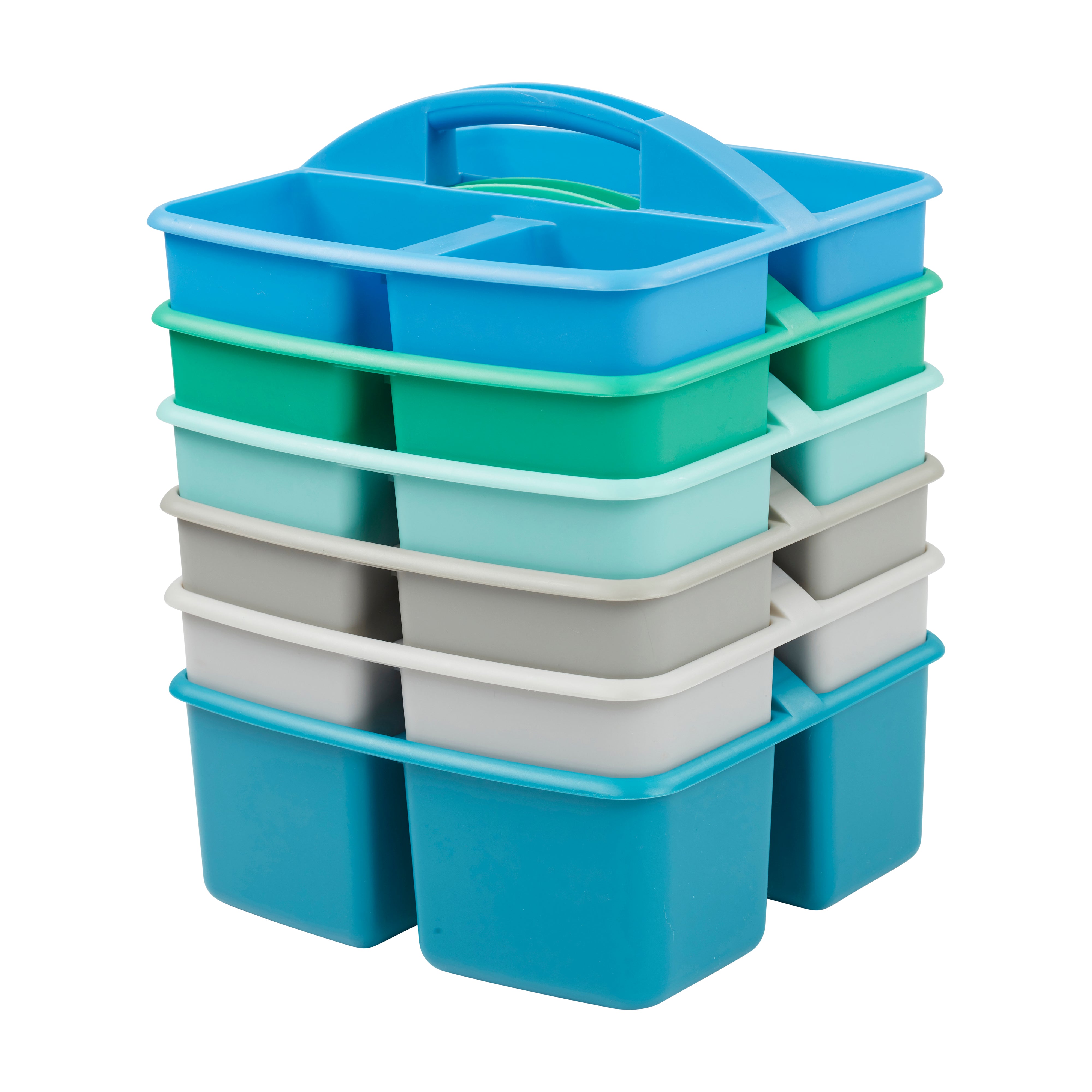 3-Compartment Storage Caddy, 6-Pack