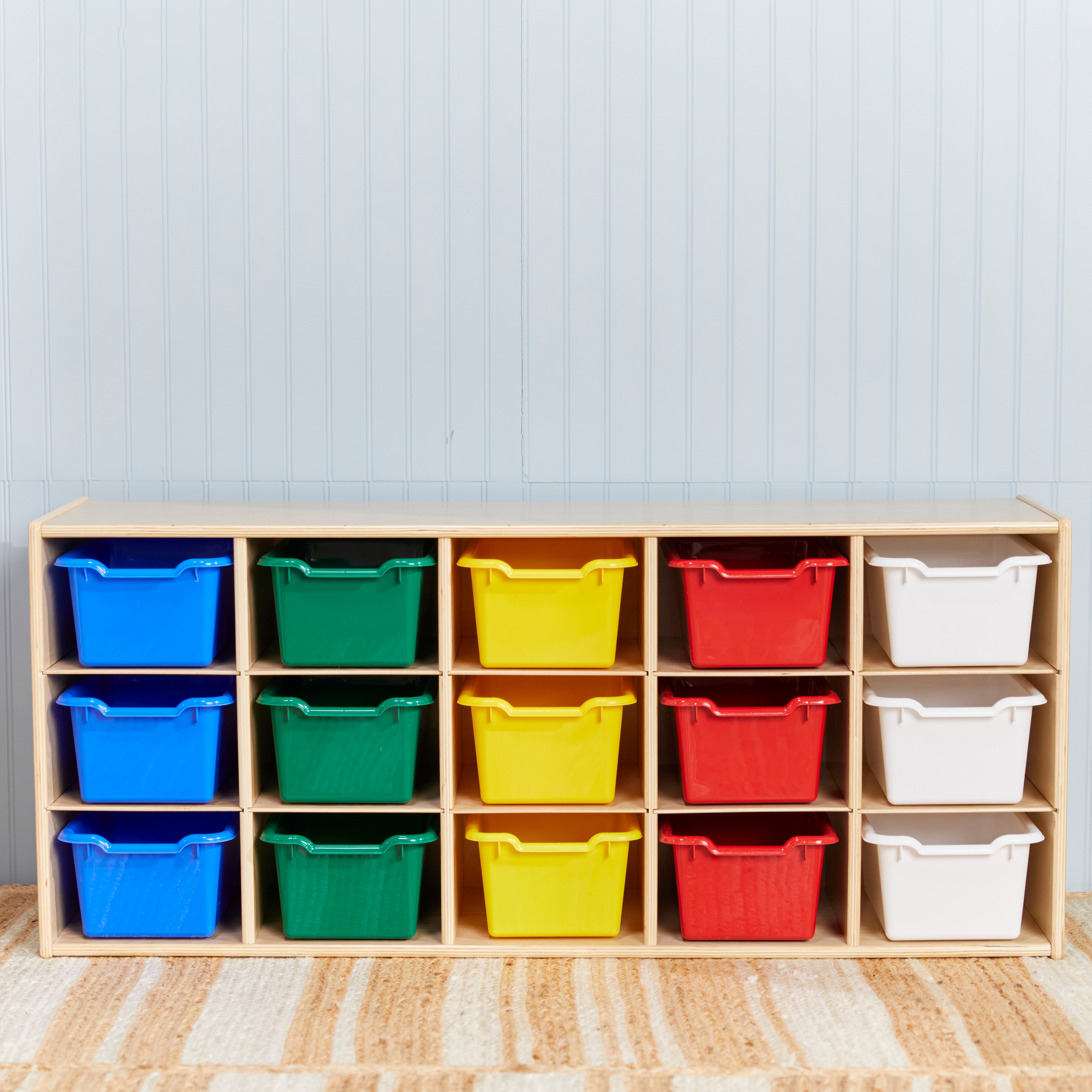 Streamline 15 Cubby Tray Cabinet and 15 Scoop Front Bins, 3x5