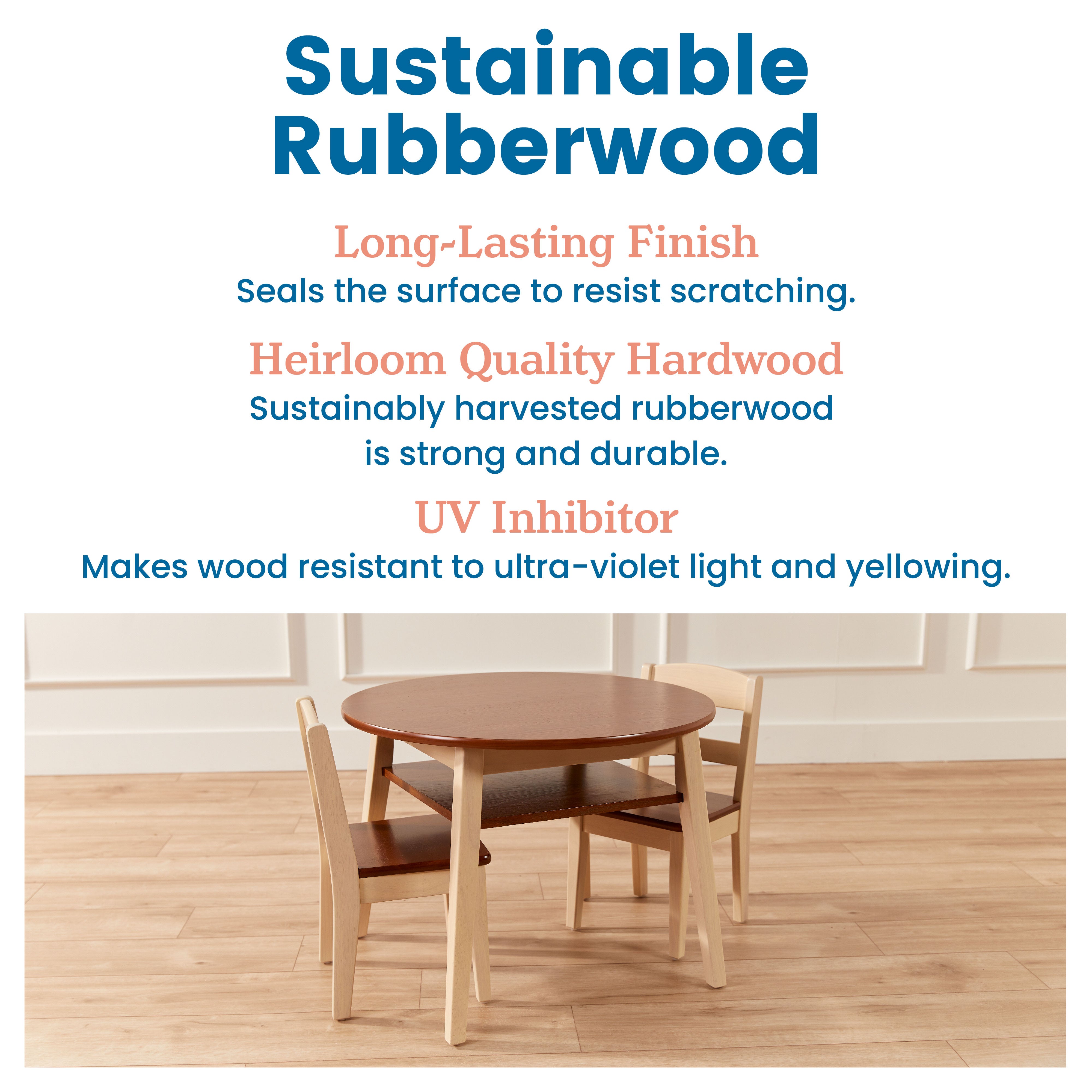 Hideaway Table and Chair Set, 3-Piece