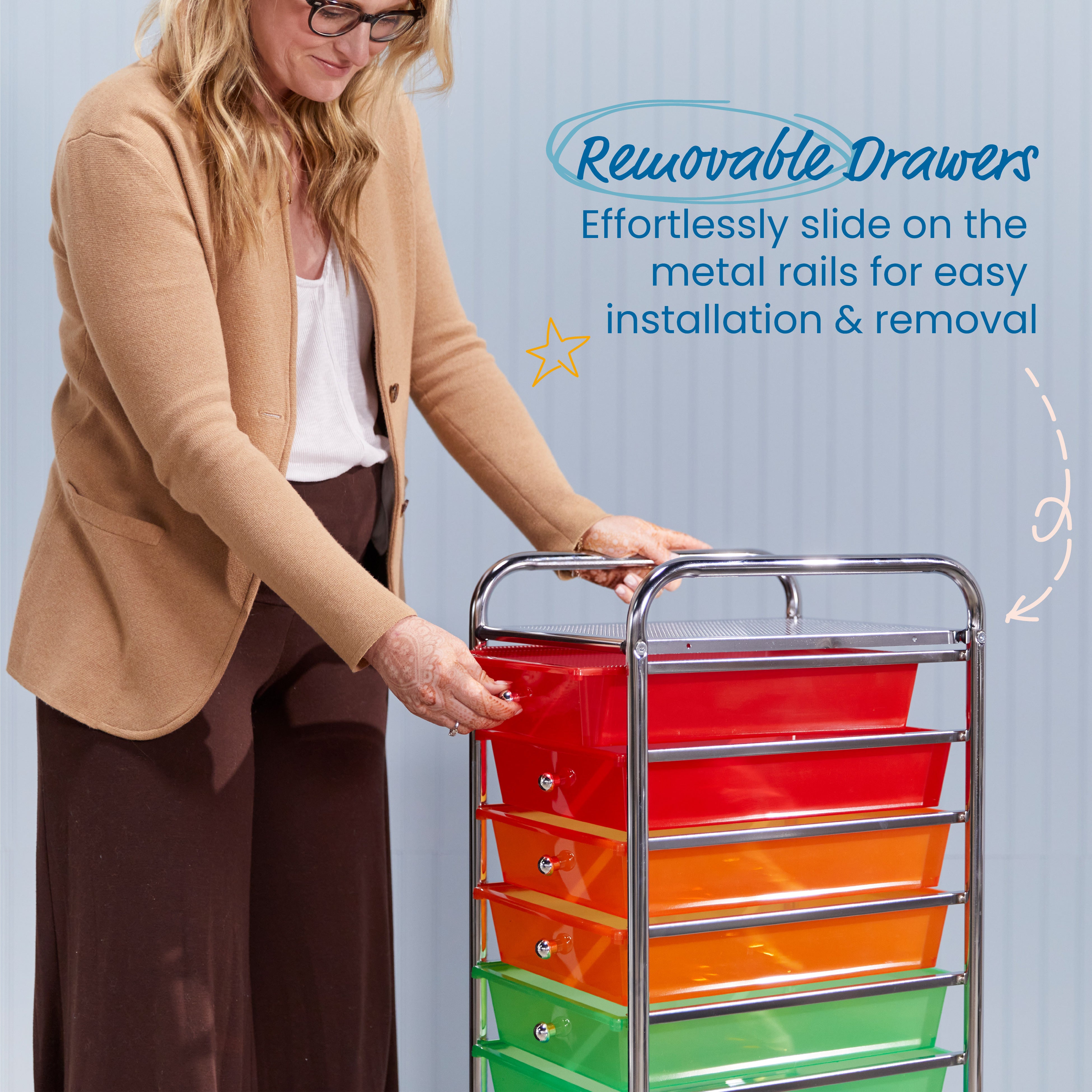 10-Drawer Mobile Organizer