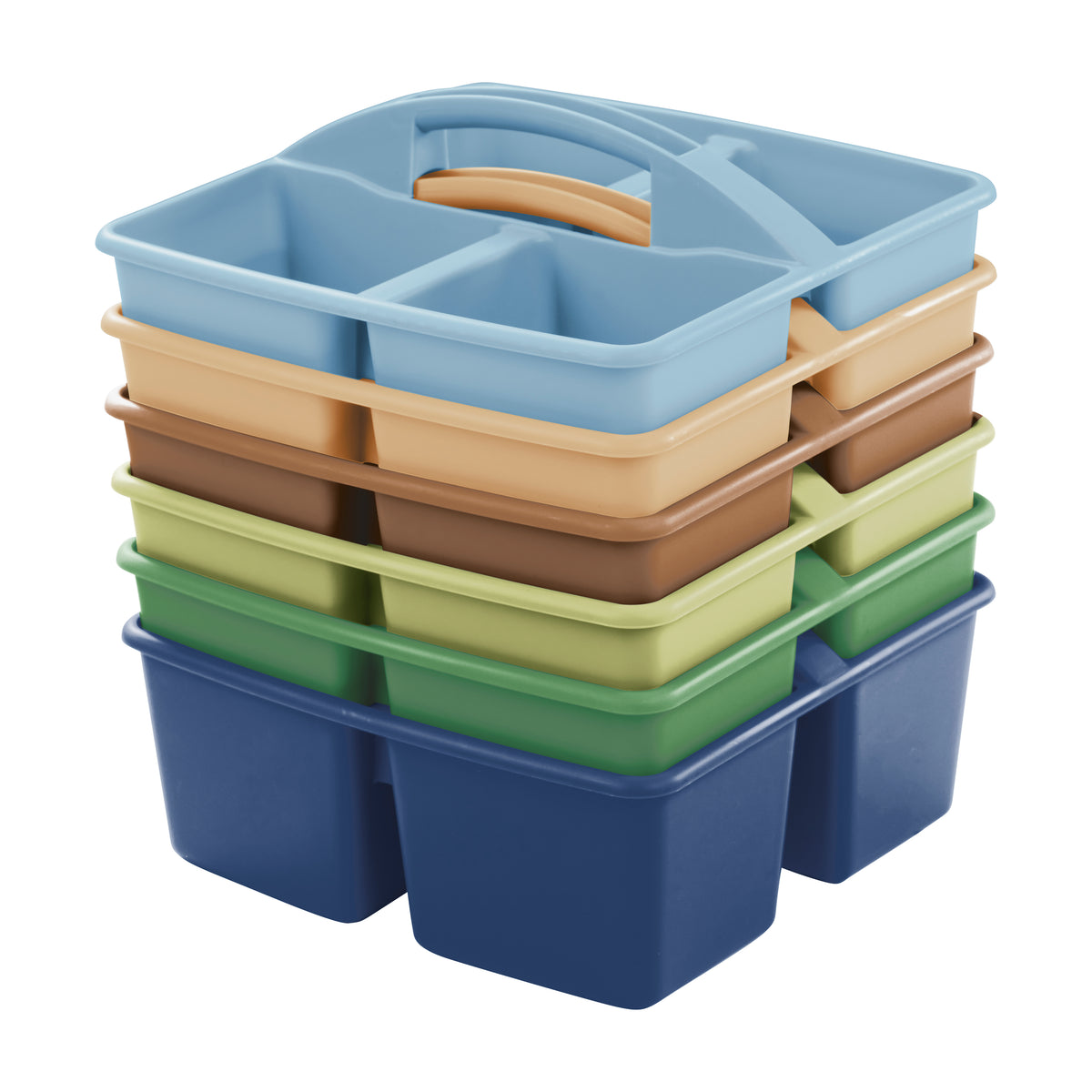 4-Compartment Medium Plastic Caddy, 6-Pack