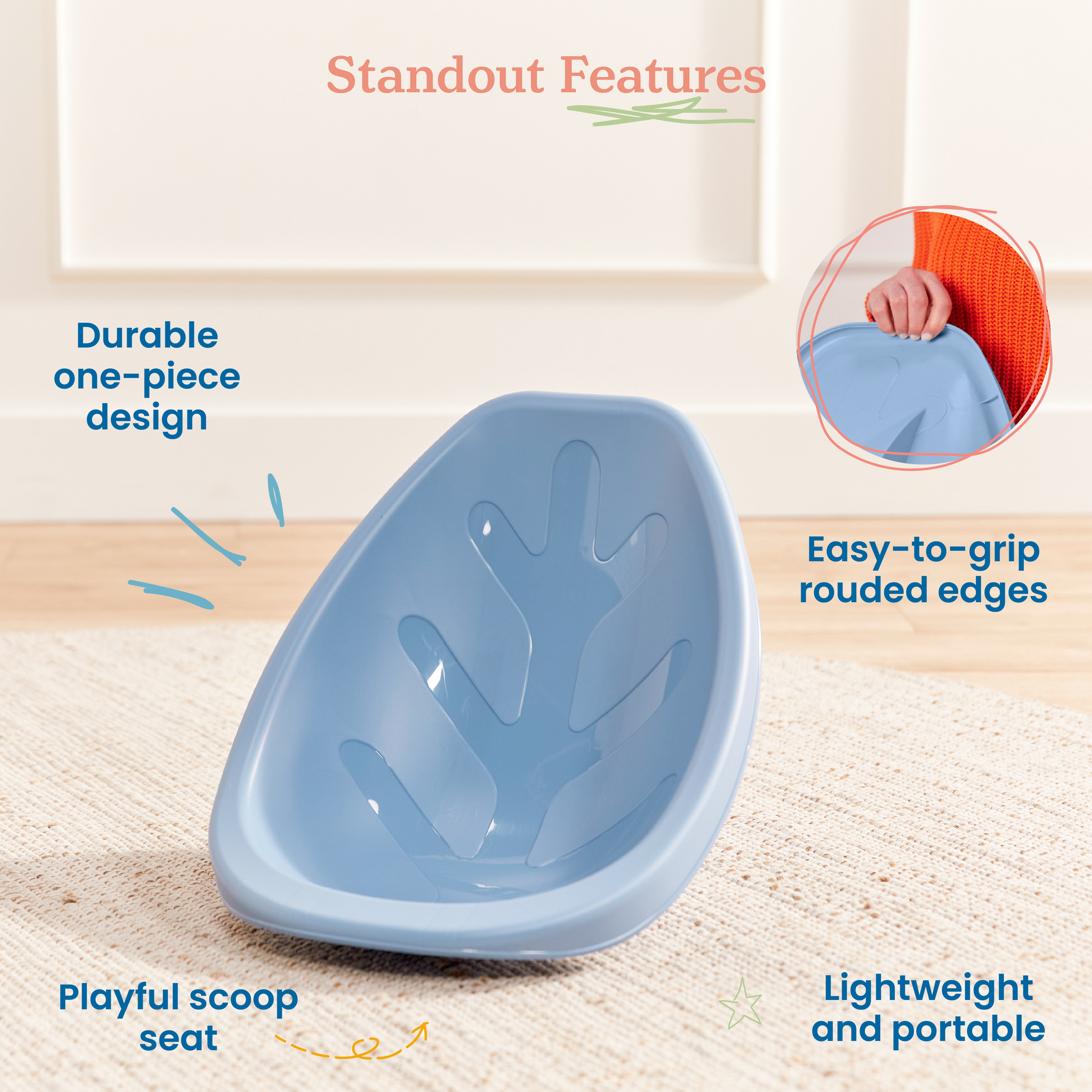 Leaf Scoop Floor Seat, 6-Piece