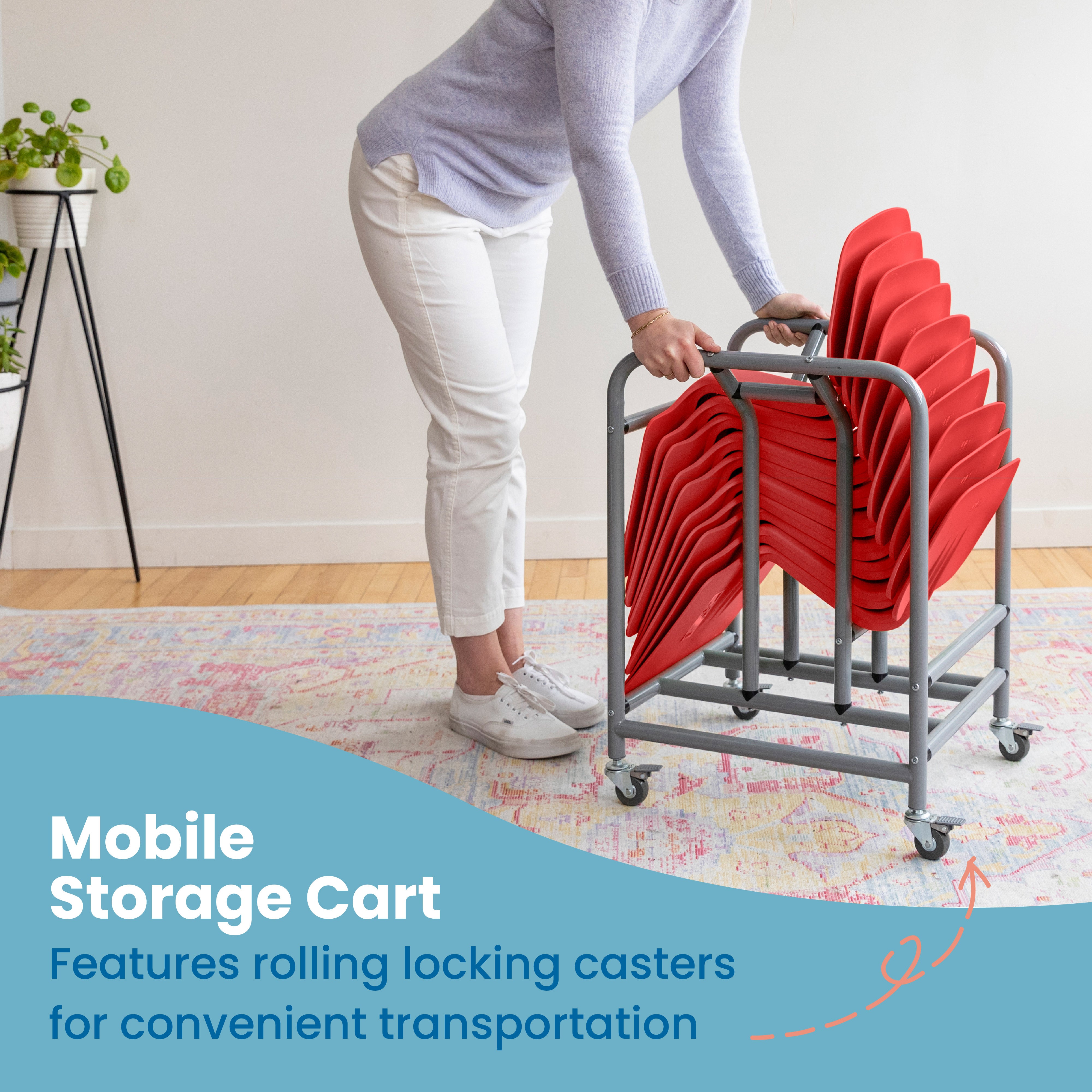 The Surf Portable Lap Desk with Mobile Storage Cart, 10-Pack