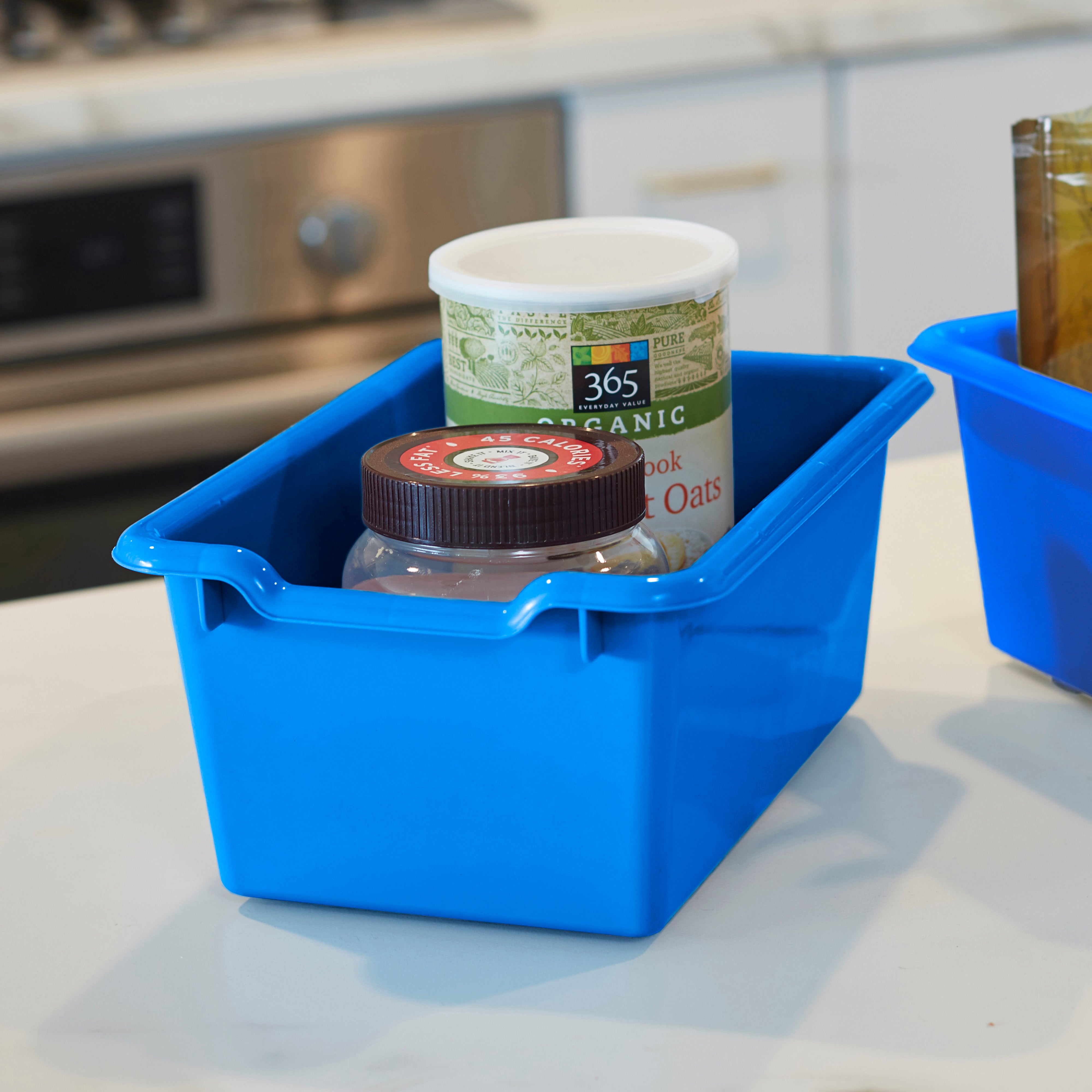 Scoop Front Storage Bins, Multipurpose Organization, 5-Pack