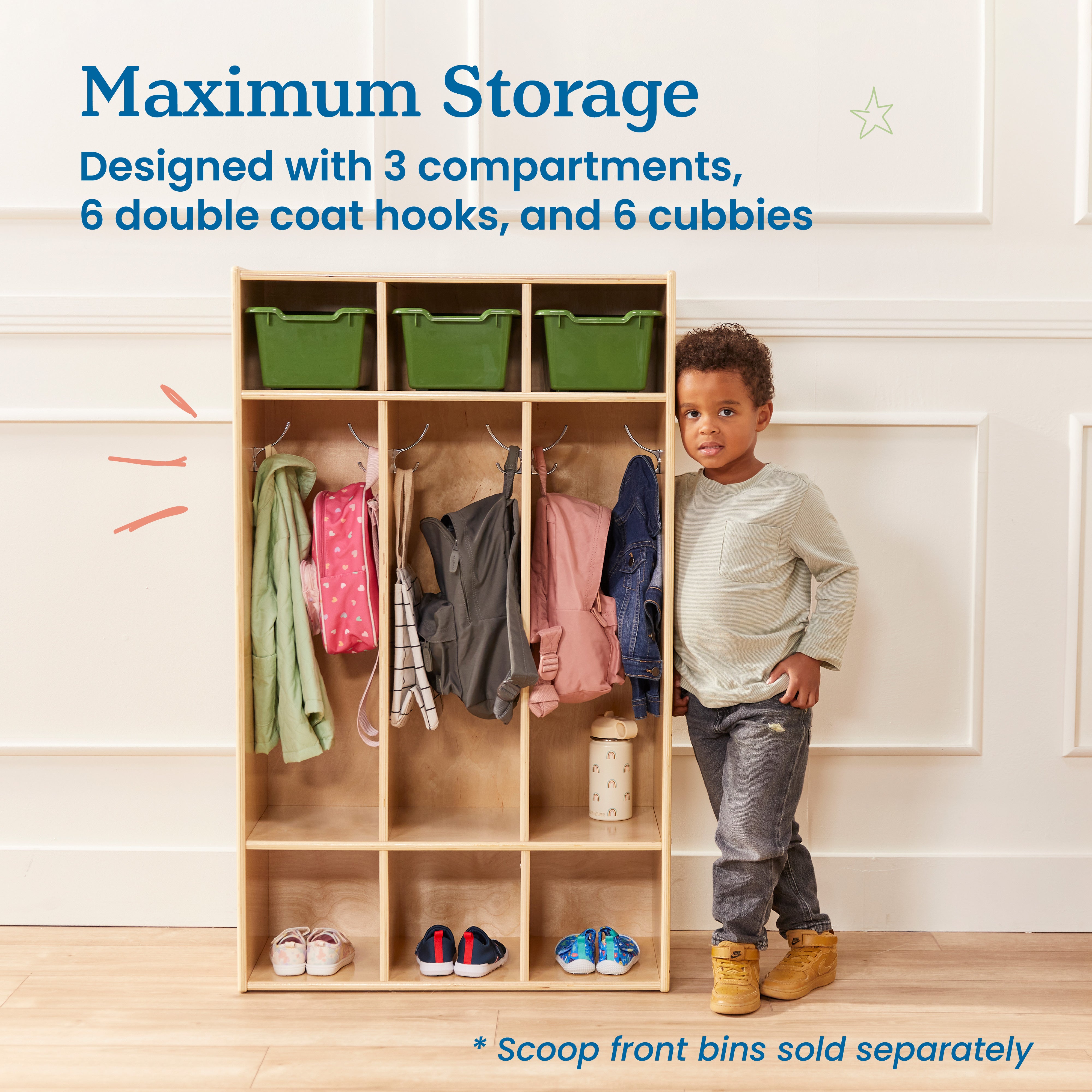 Streamline 3-Section Coat Locker