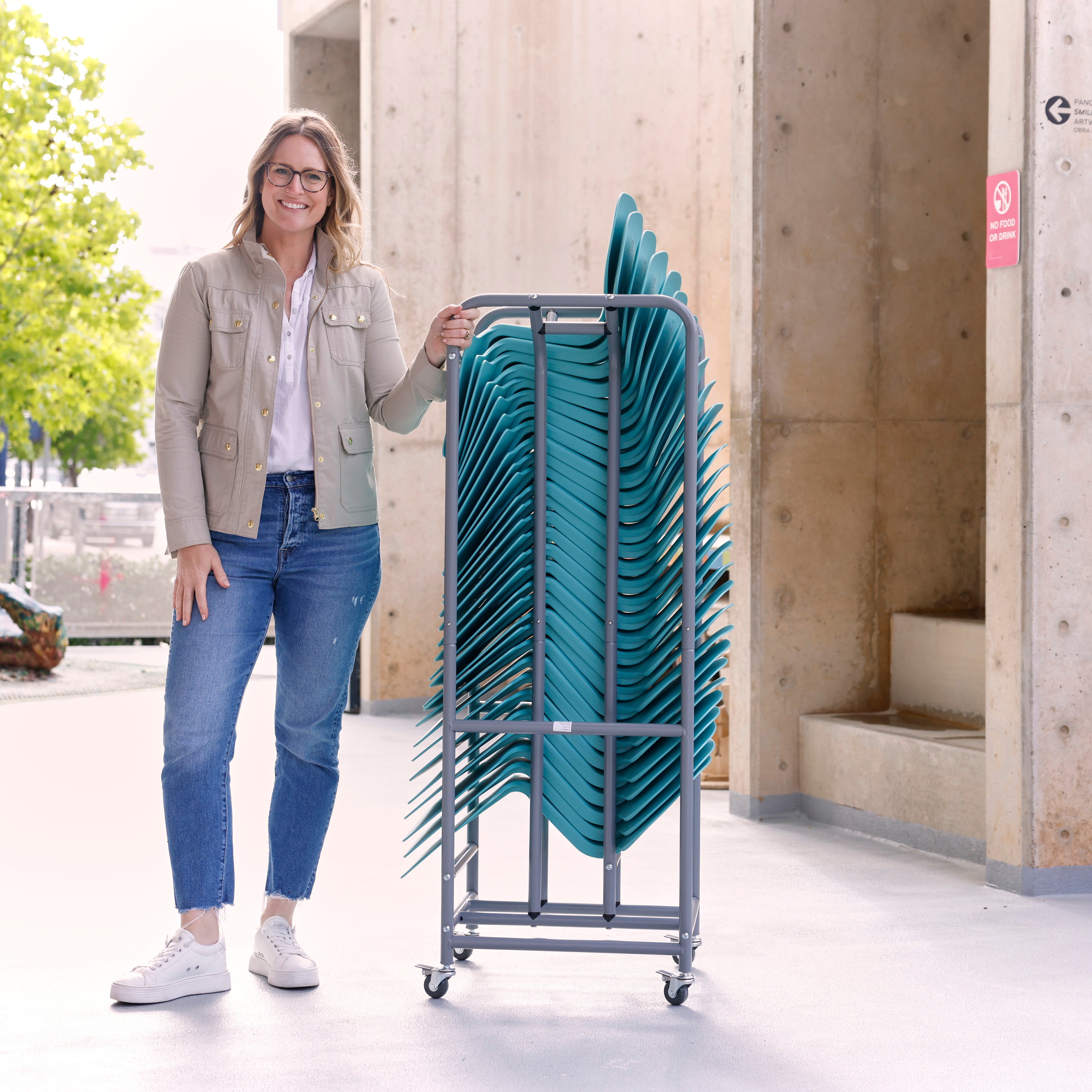 The Surf Mobile Storage Rack, Stores 30 Desks