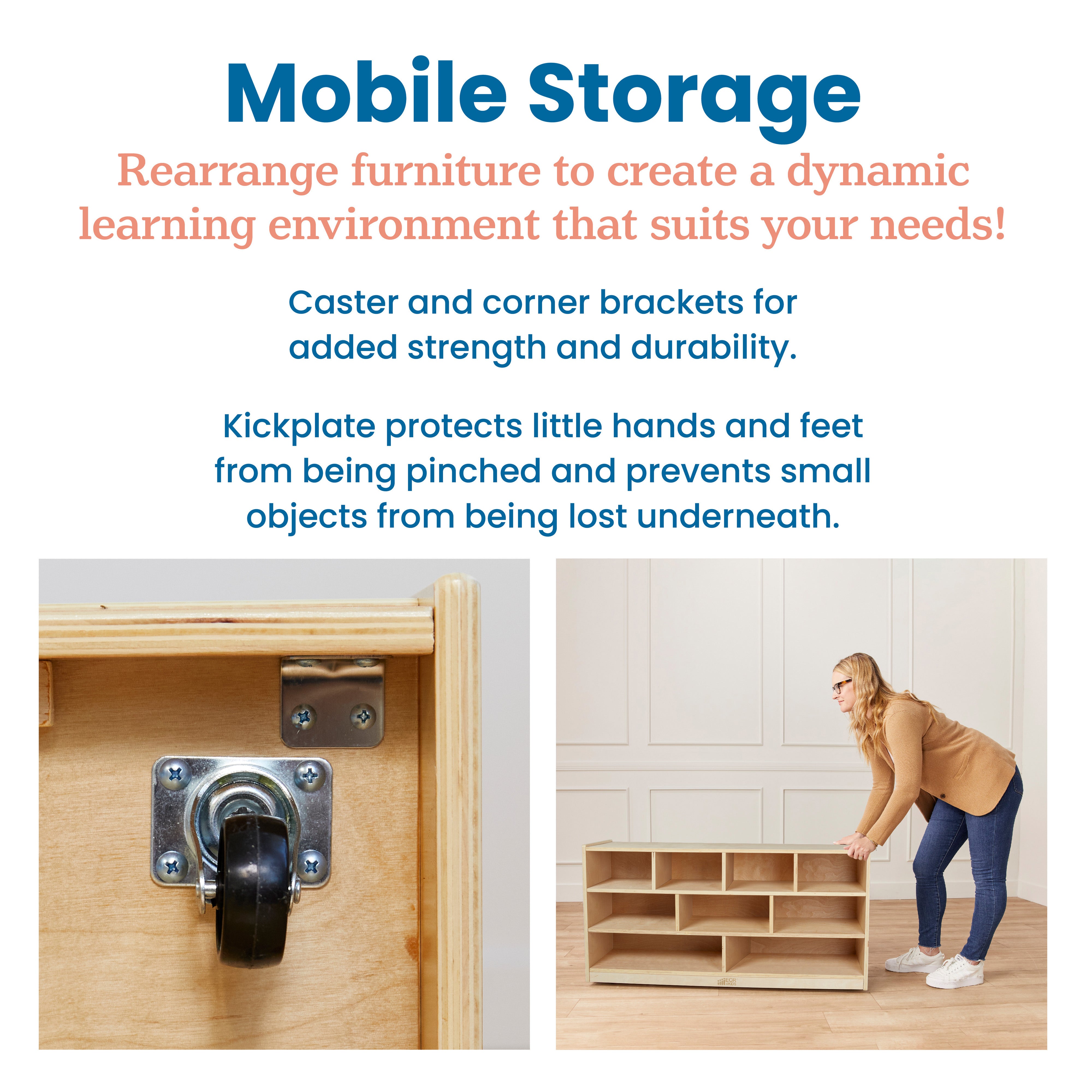 Mobile Block Storage Cart, Large