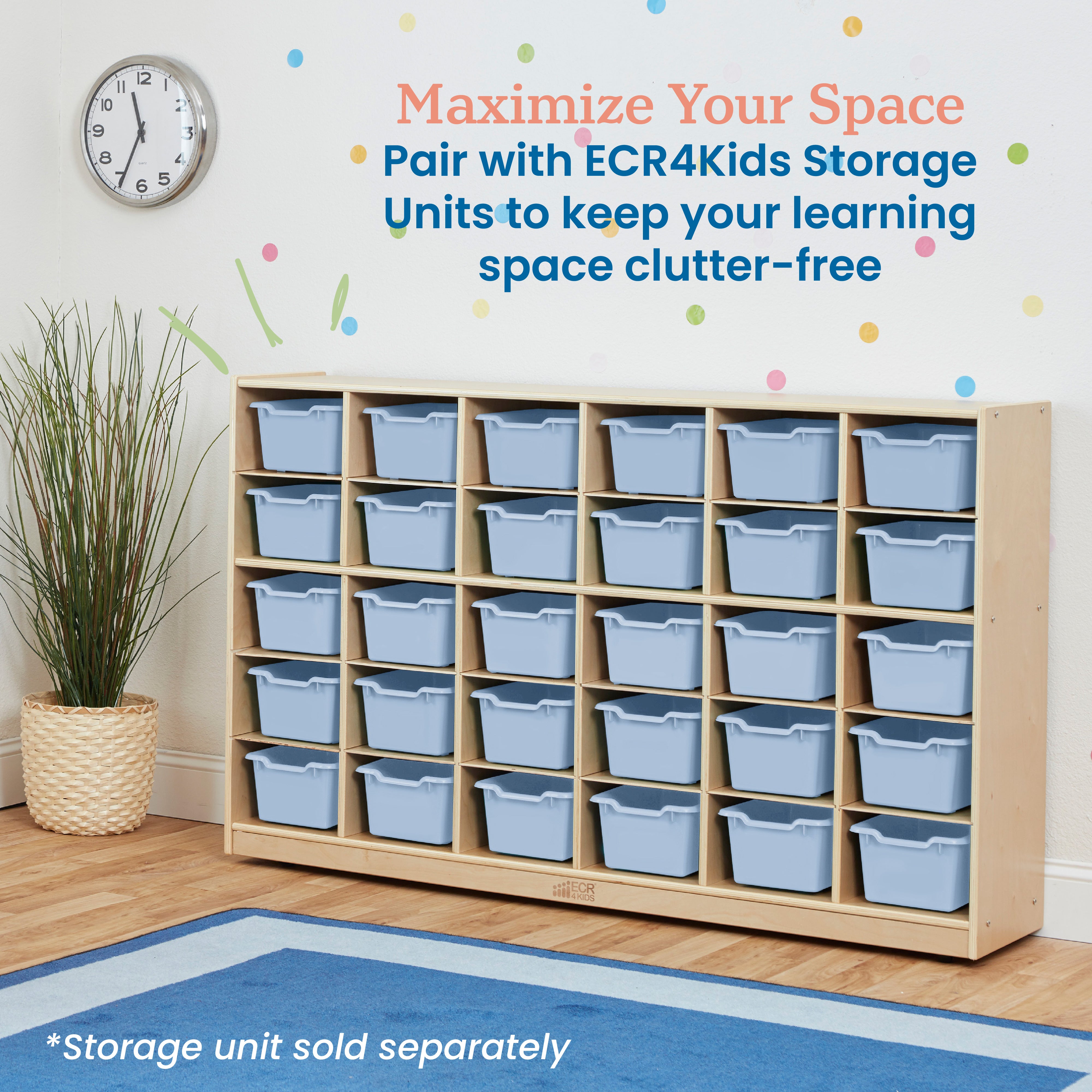 Scoop Front Storage Bin, 30-Piece