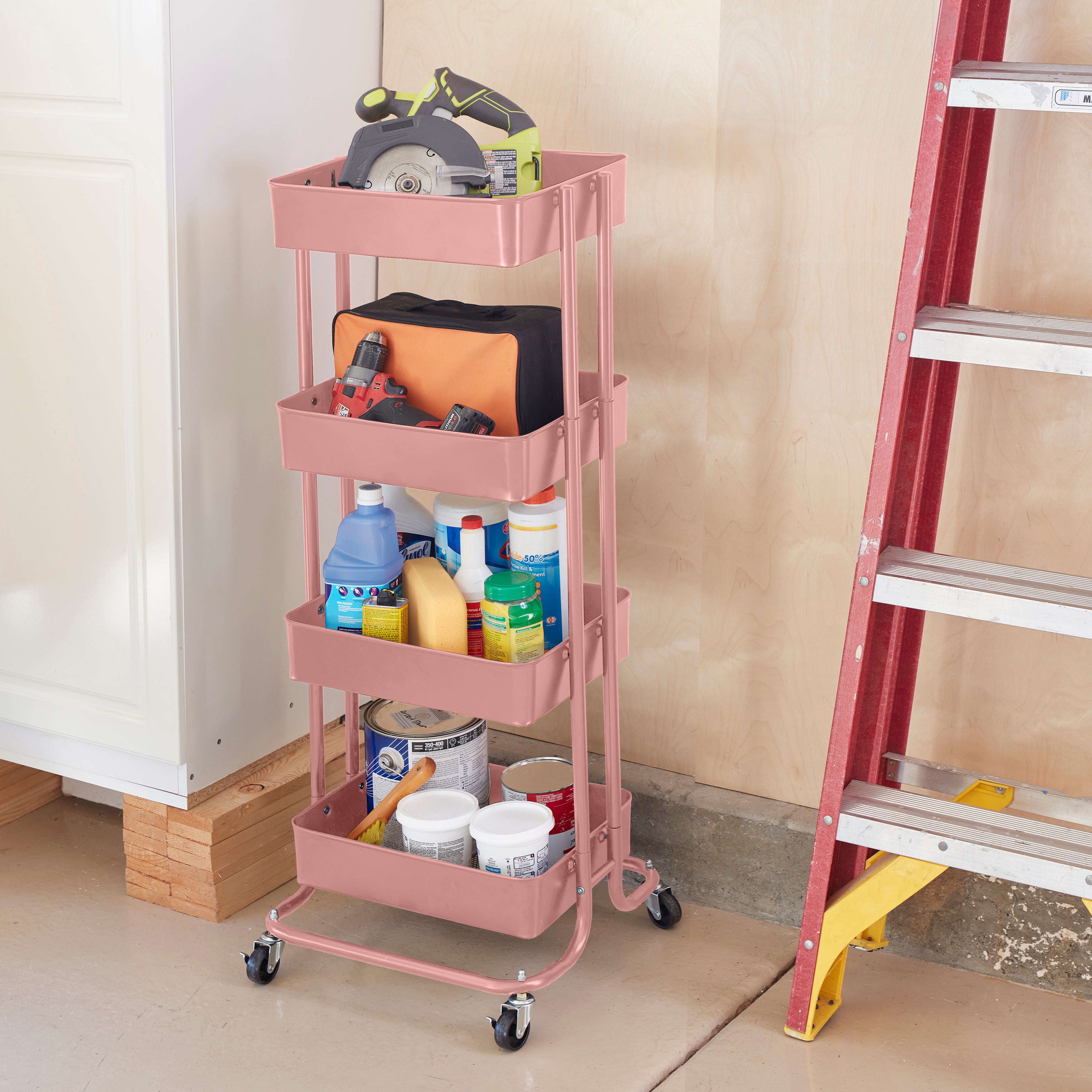 4-Tier Metal Rolling Utility Cart