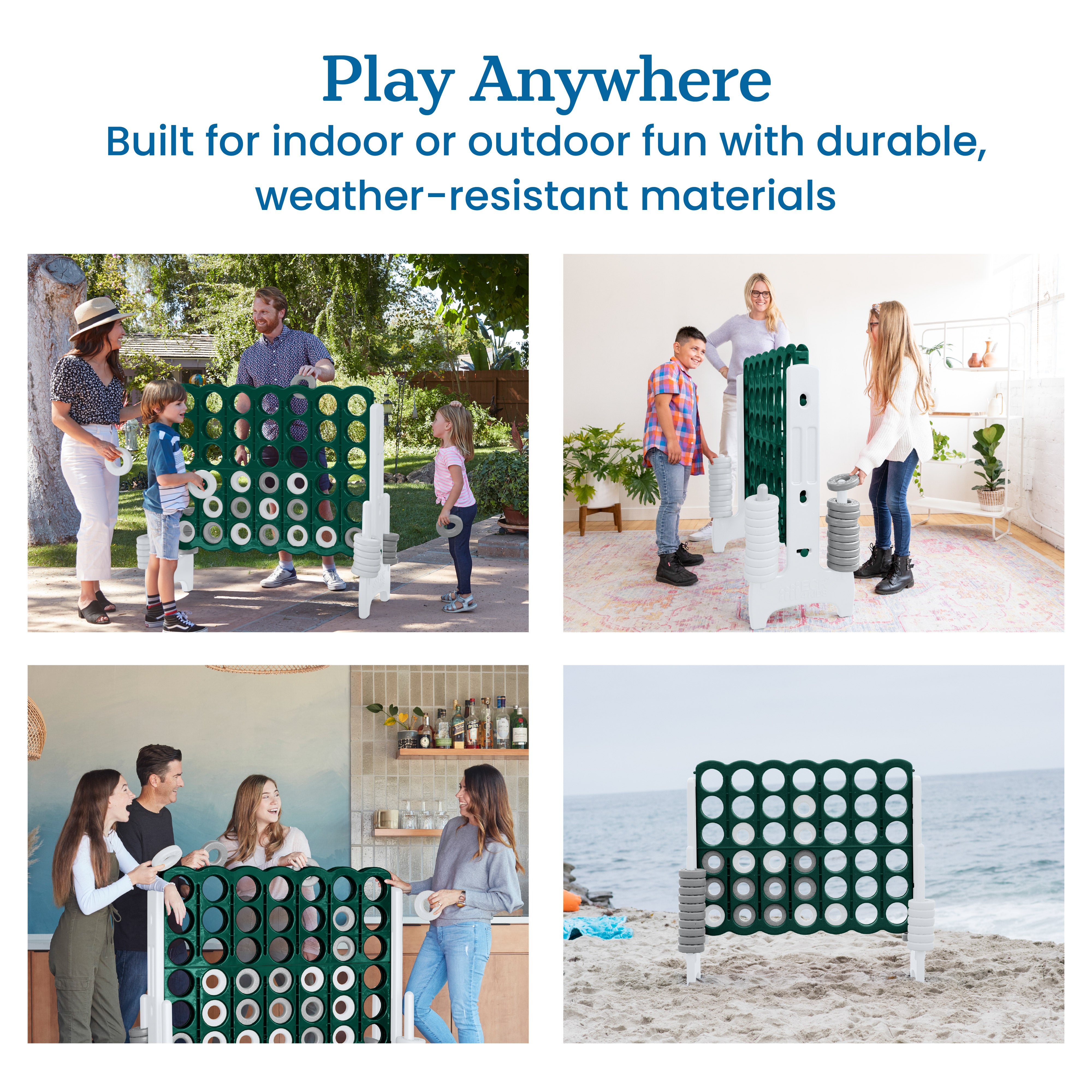 Jumbo 4-To-Score Giant Game with 42 Rings and Reset Sliders