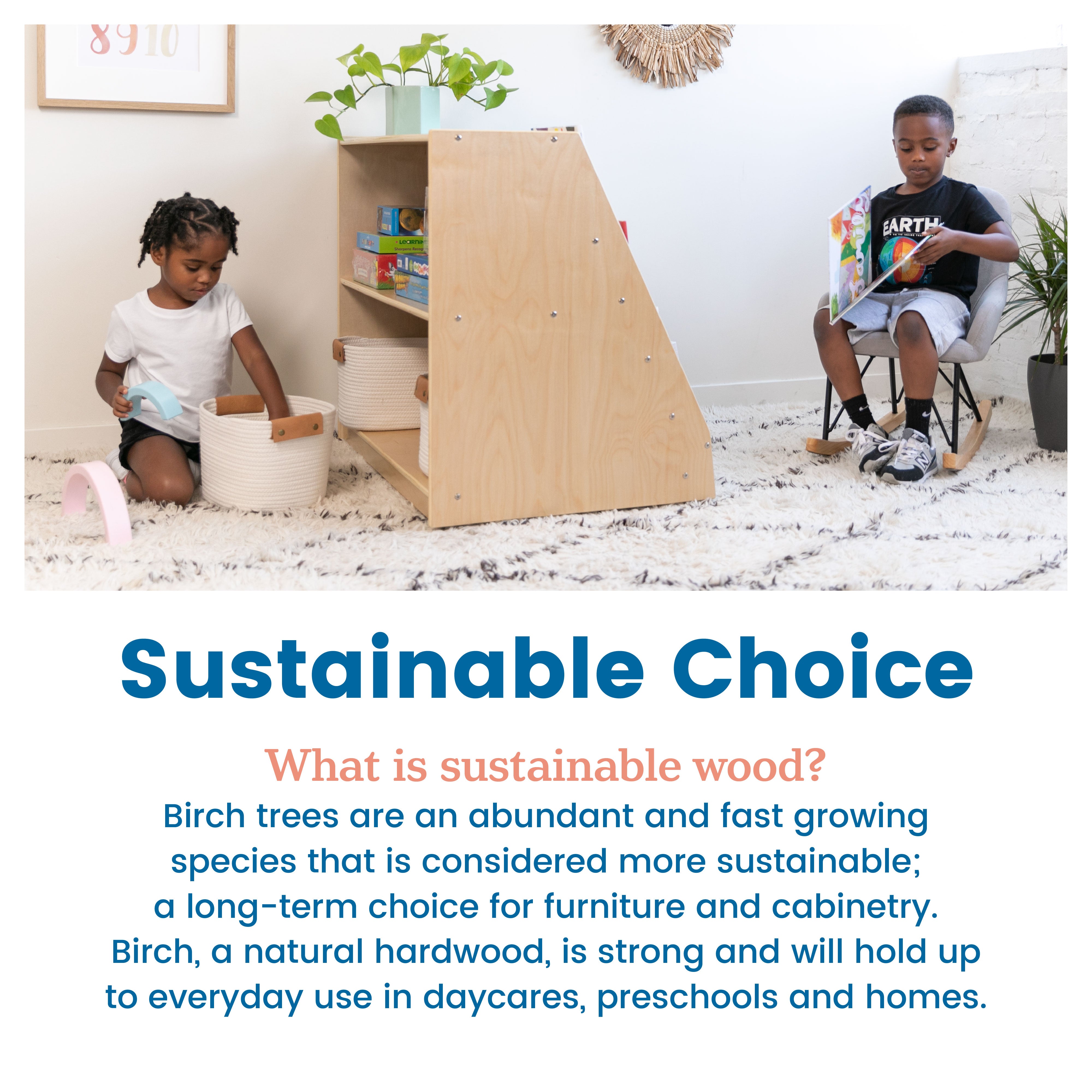 Double-Sided Mobile Book Display with Storage