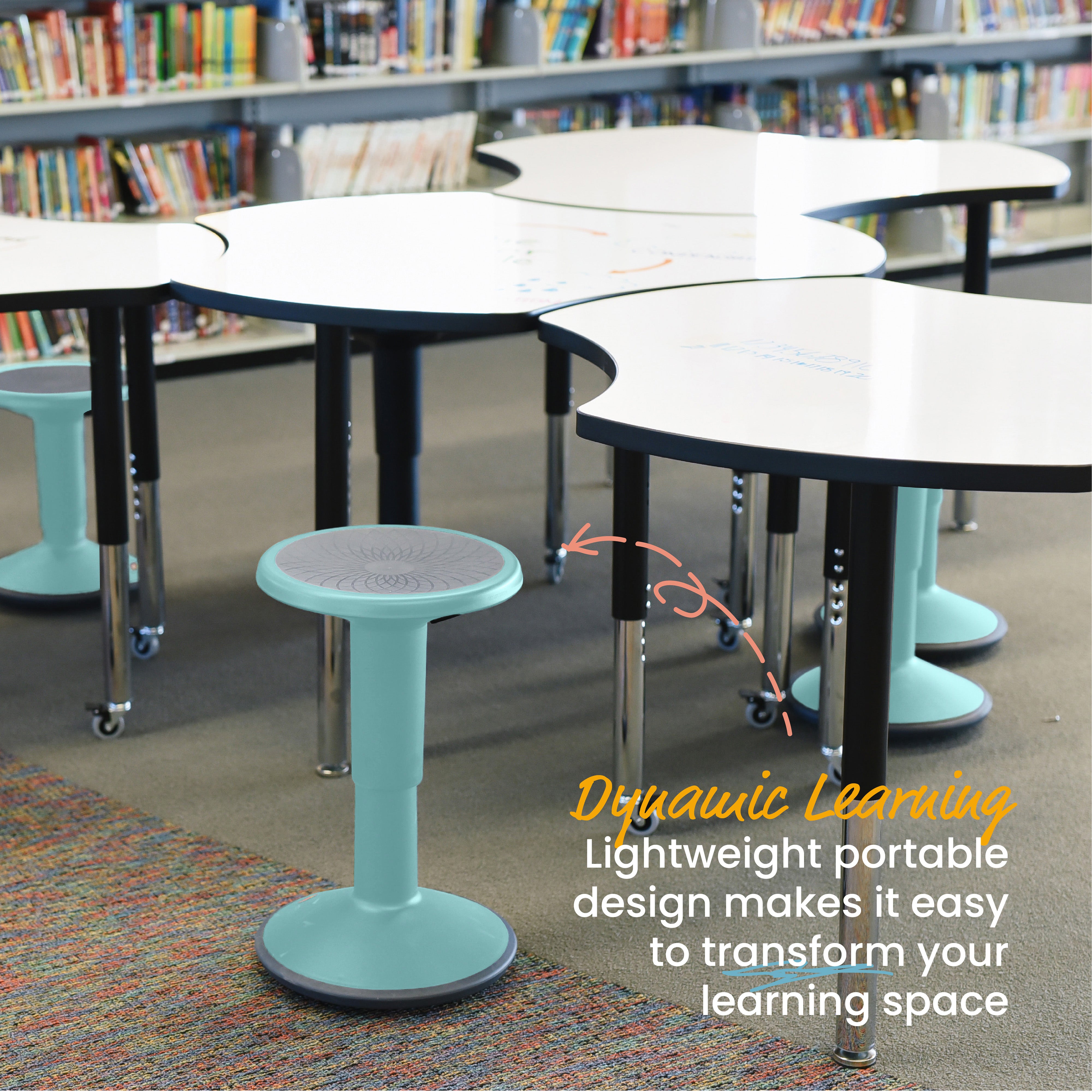 SitWell Wobble Stool, Adjustable Height