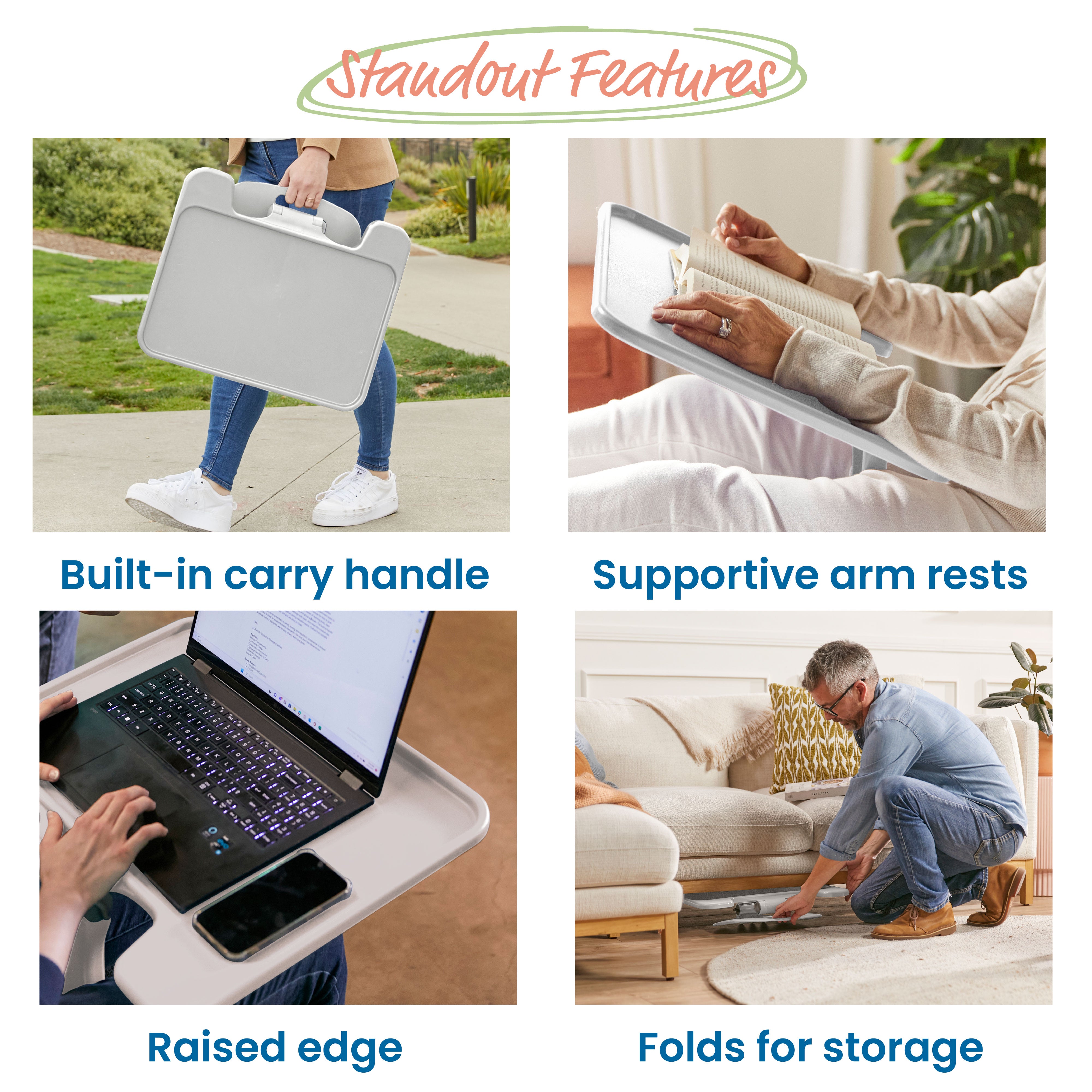 The Surf Folding Portable Lap Desk, Large