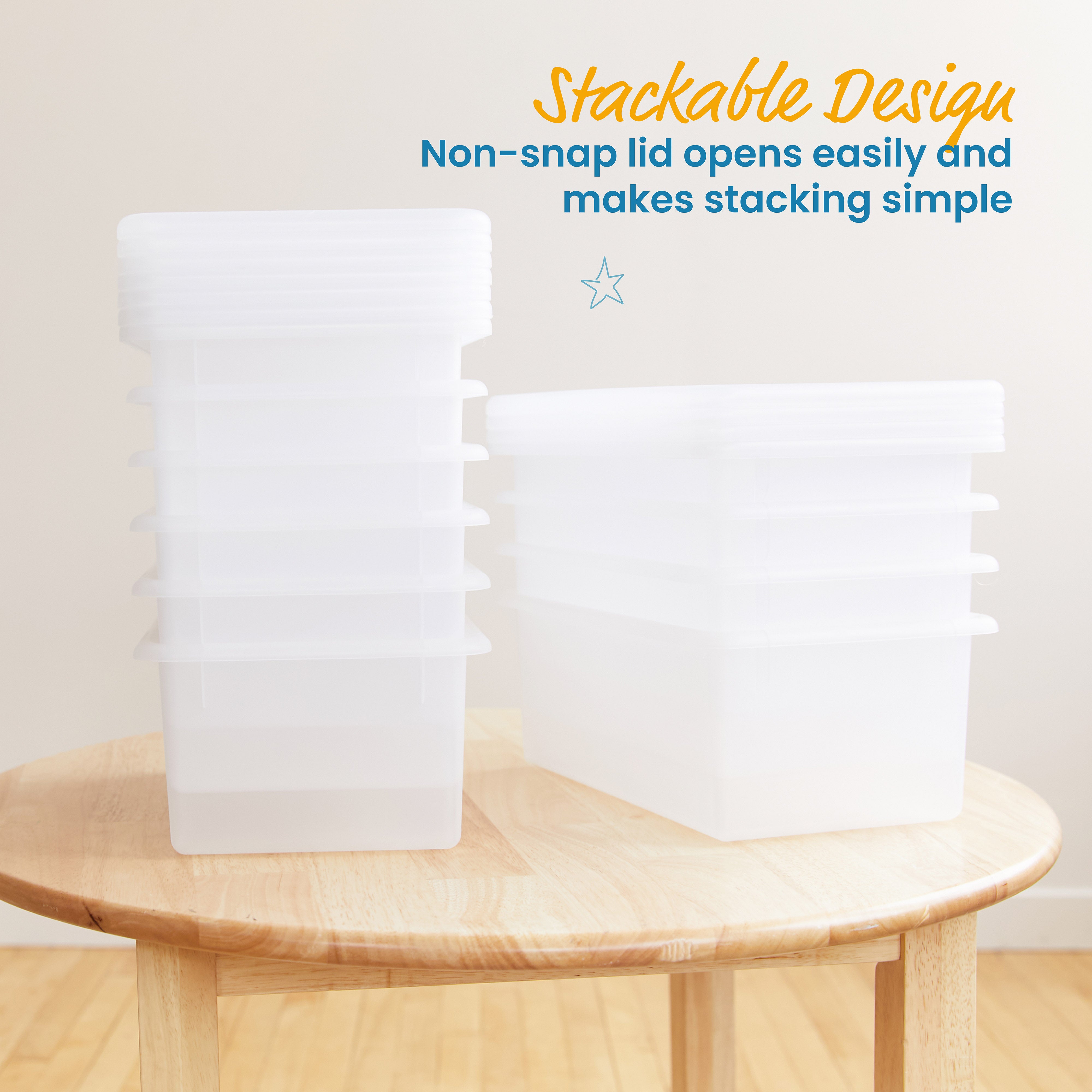 Cubby Storage Bin with Lid, 10-Piece