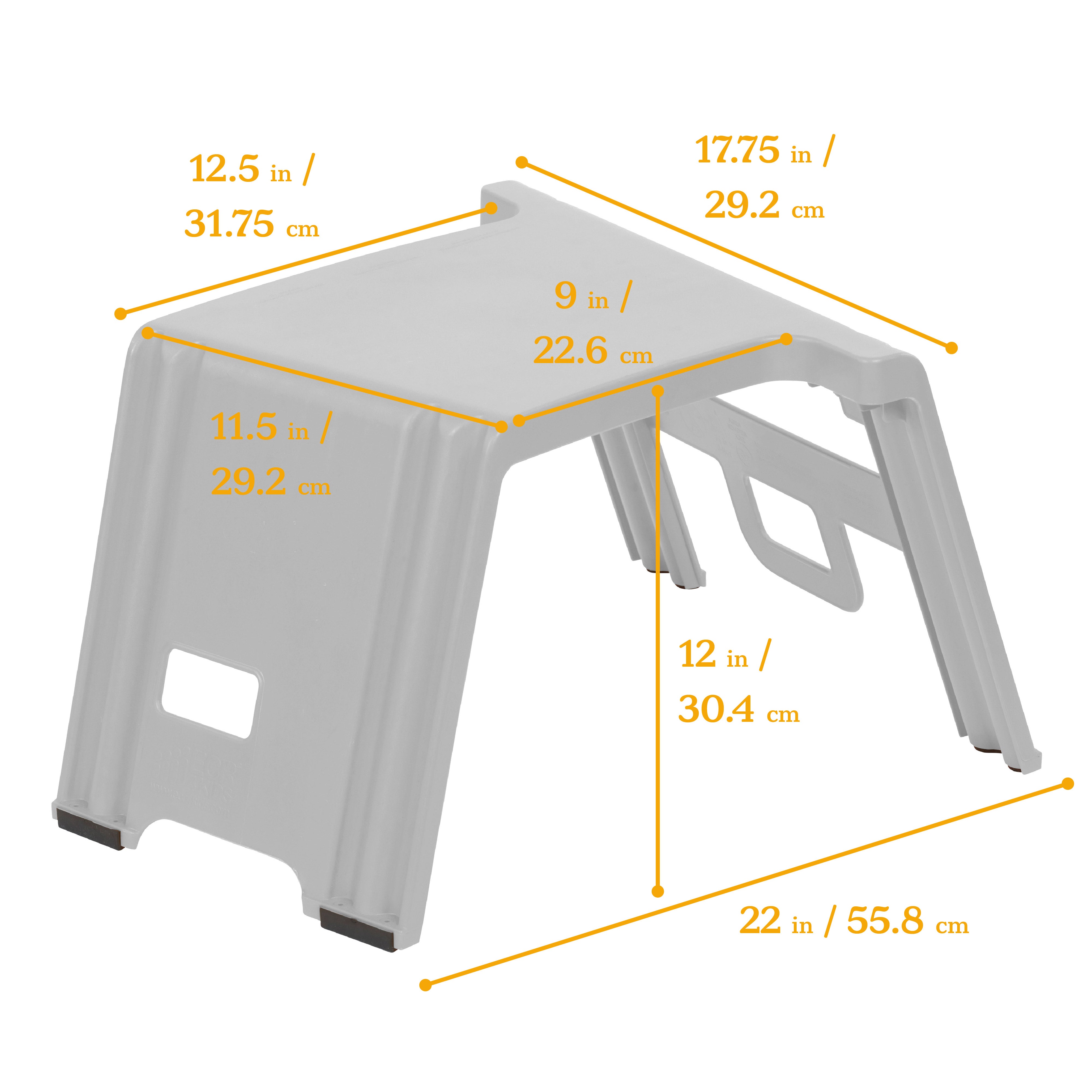 Linking Stackable Classroom Stools, Portable Table, 4-Piece