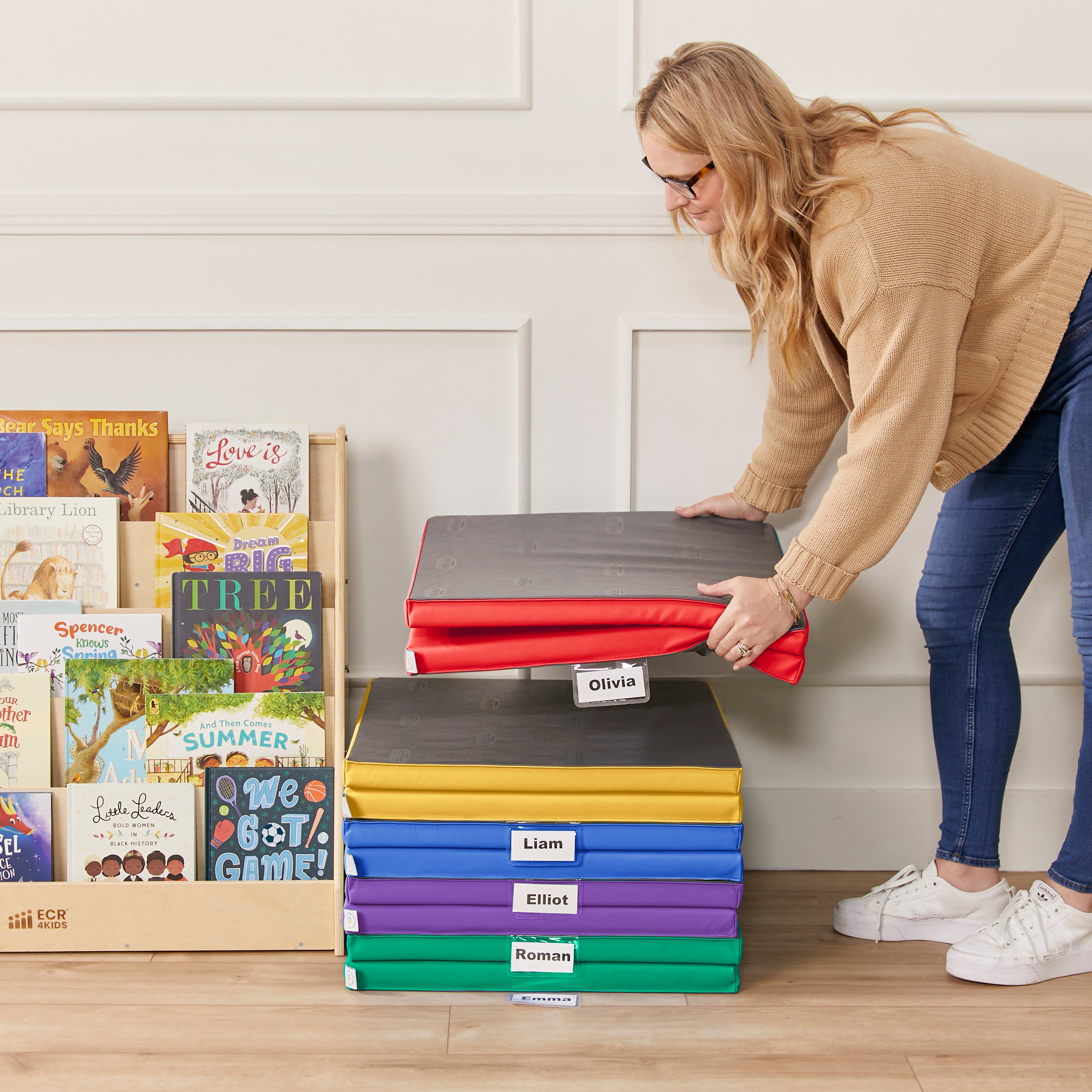 Folding Rainbow Rest Mats, 5-Piece