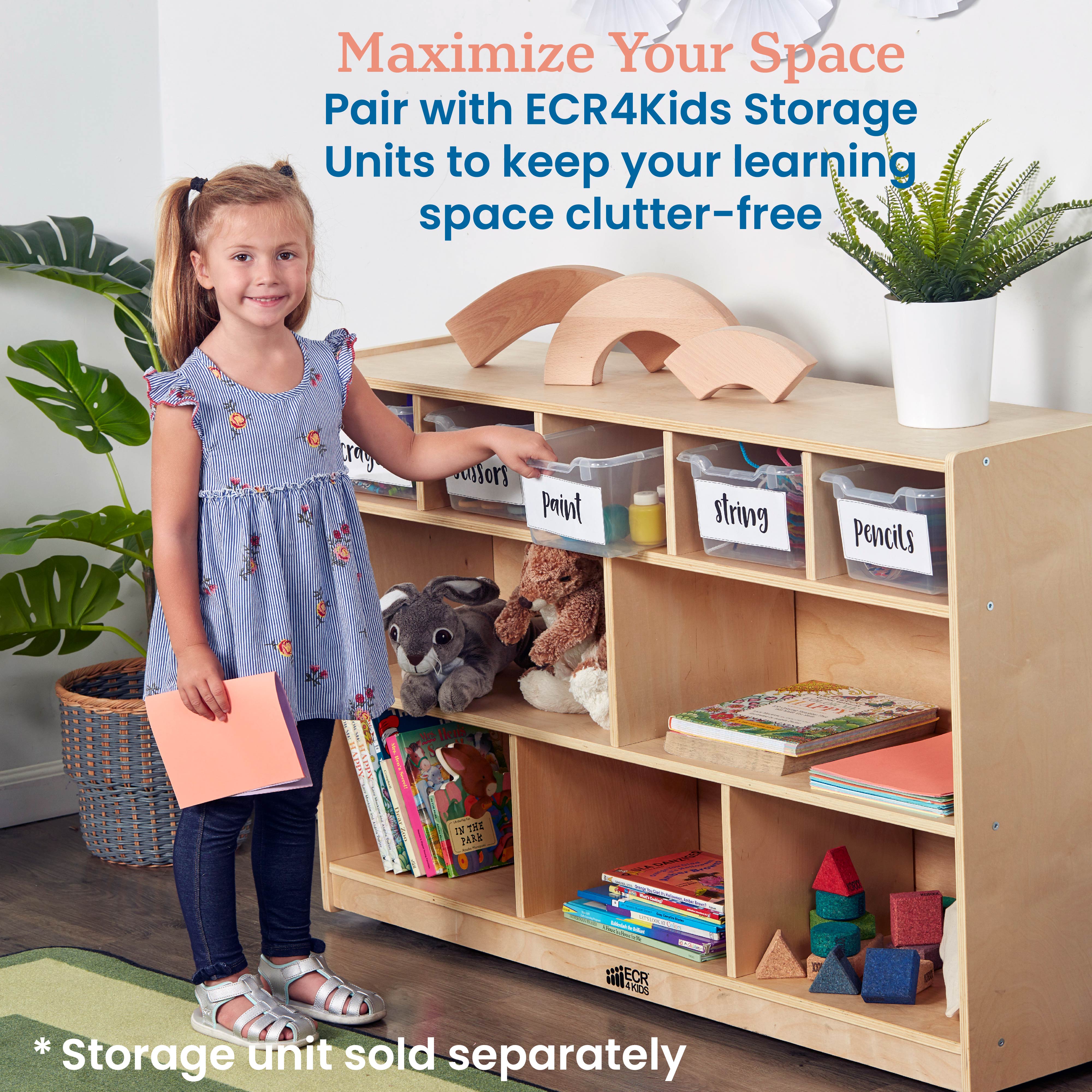 Scoop Front Storage Bin, 5-Piece