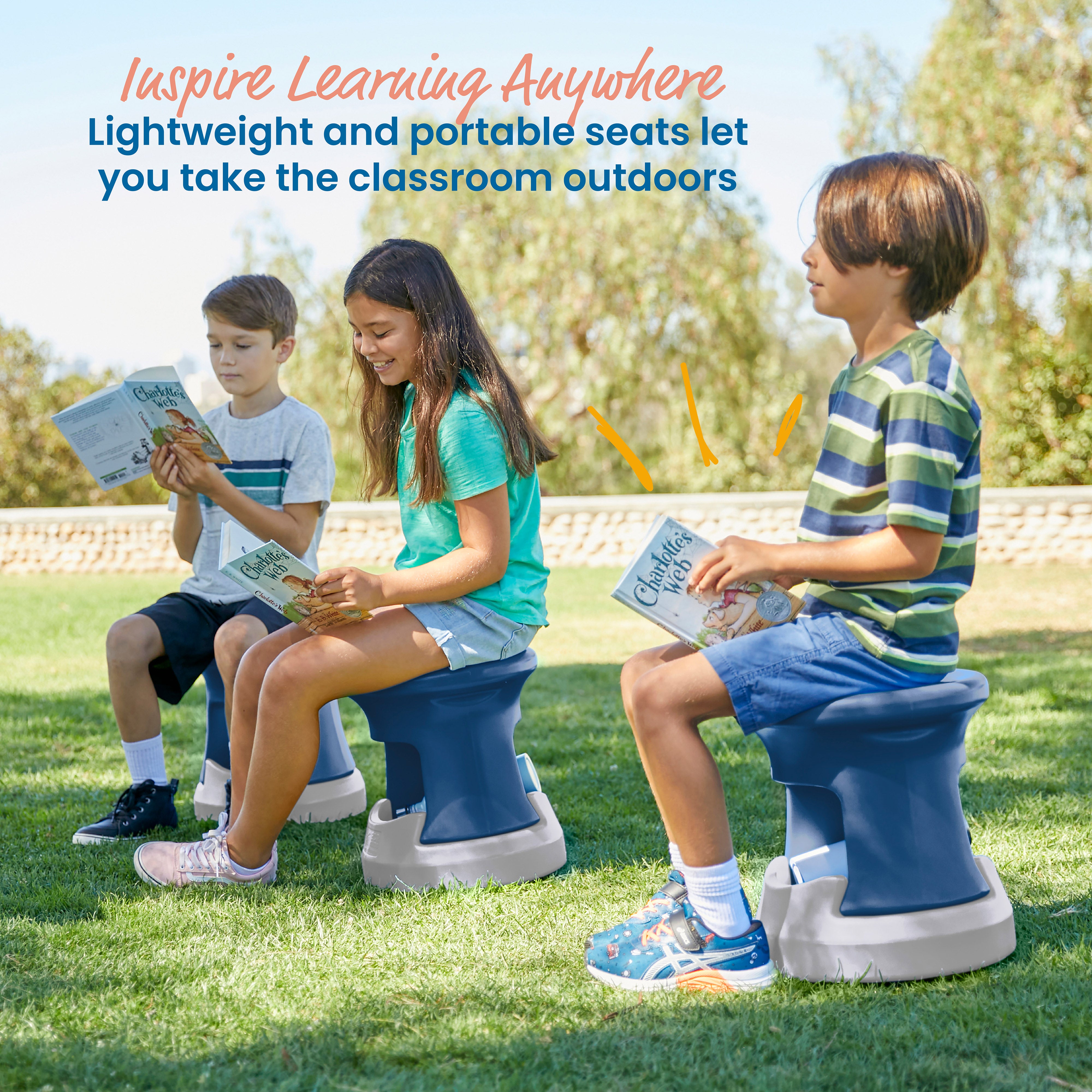 Storage Wobble Stool, 15in Seat Height