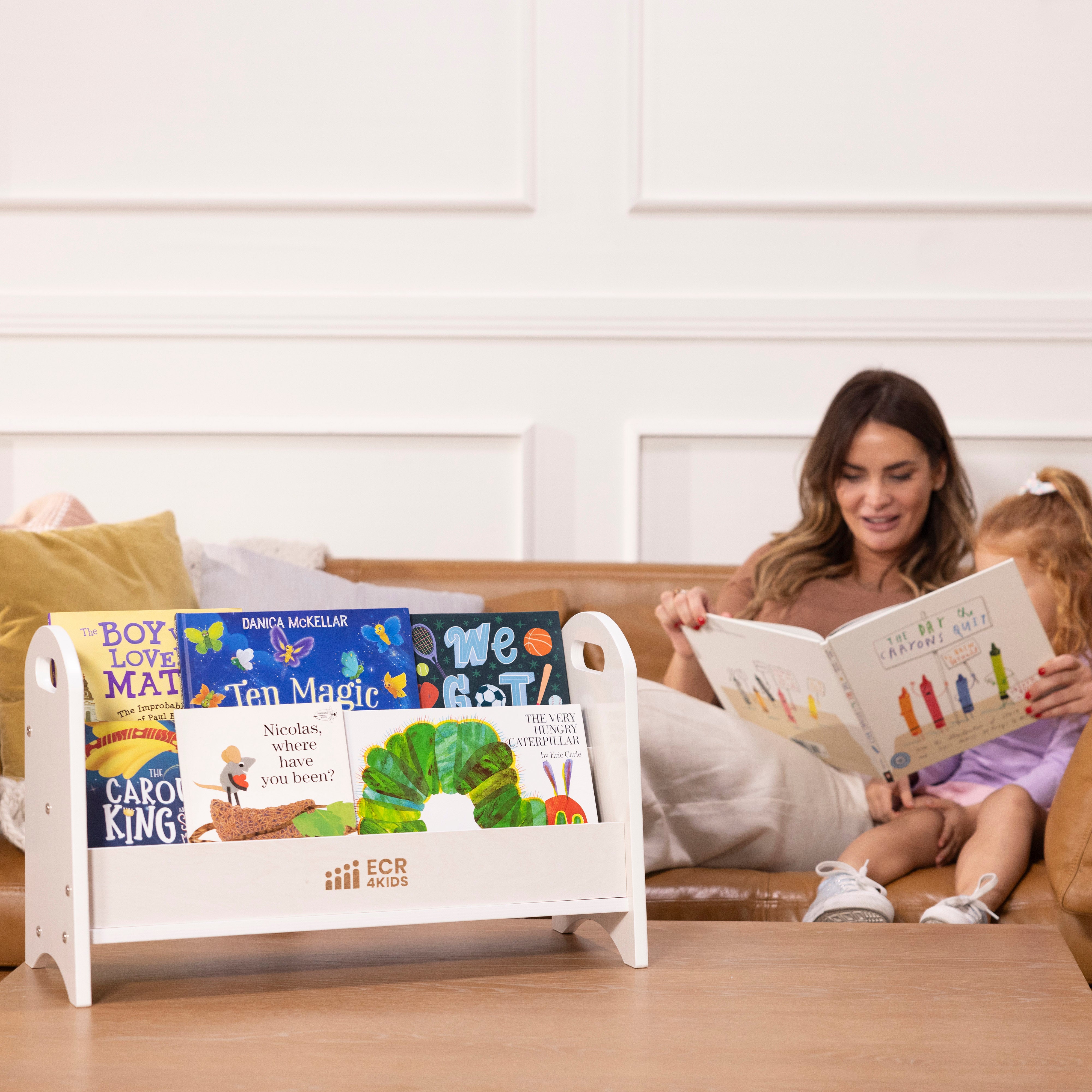 2-Shelf Tabletop Book Display with Handles