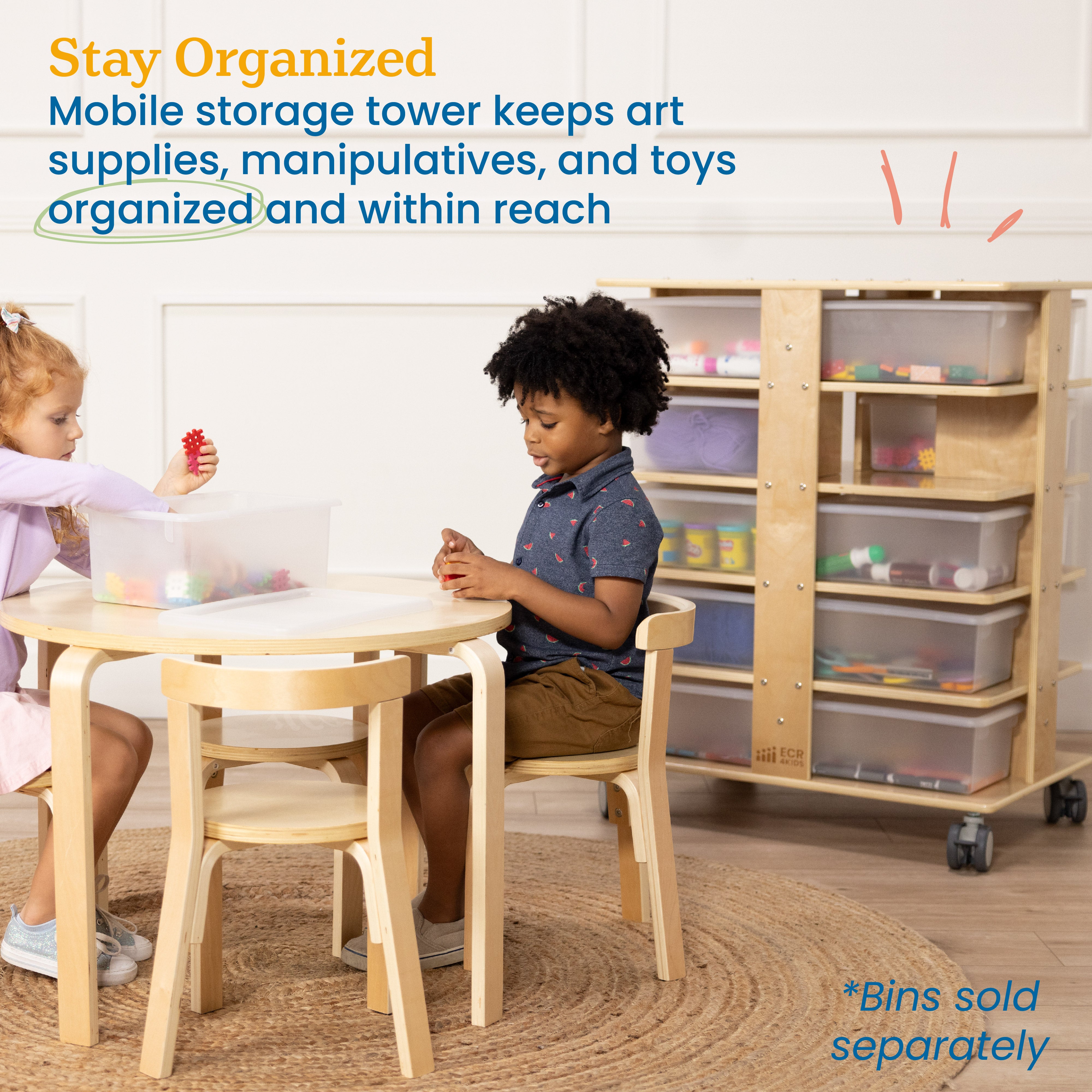 20-Compartment Mobile Storage Tower, 5x4