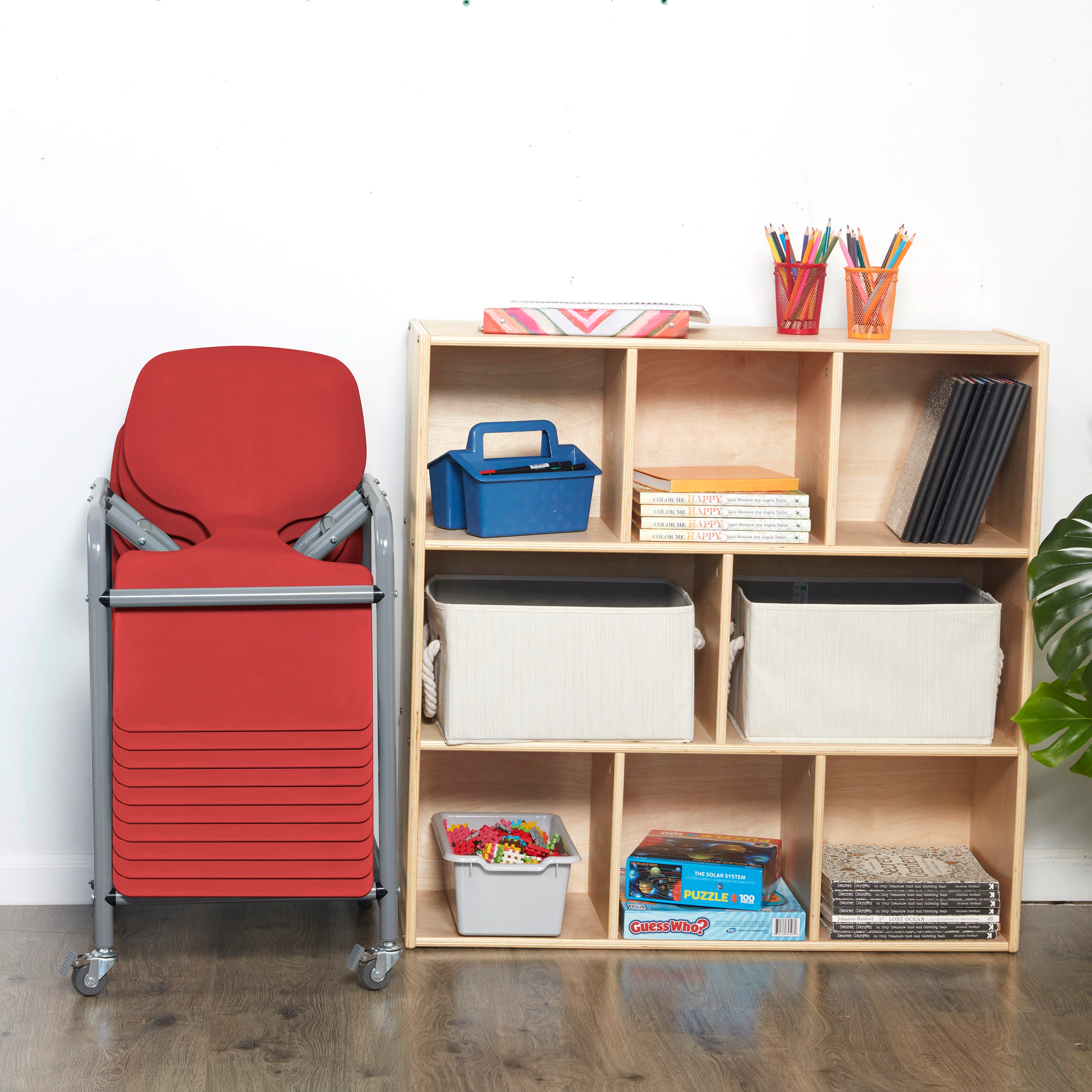 The Surf Portable Desk with Storage Cart, 10-Pack