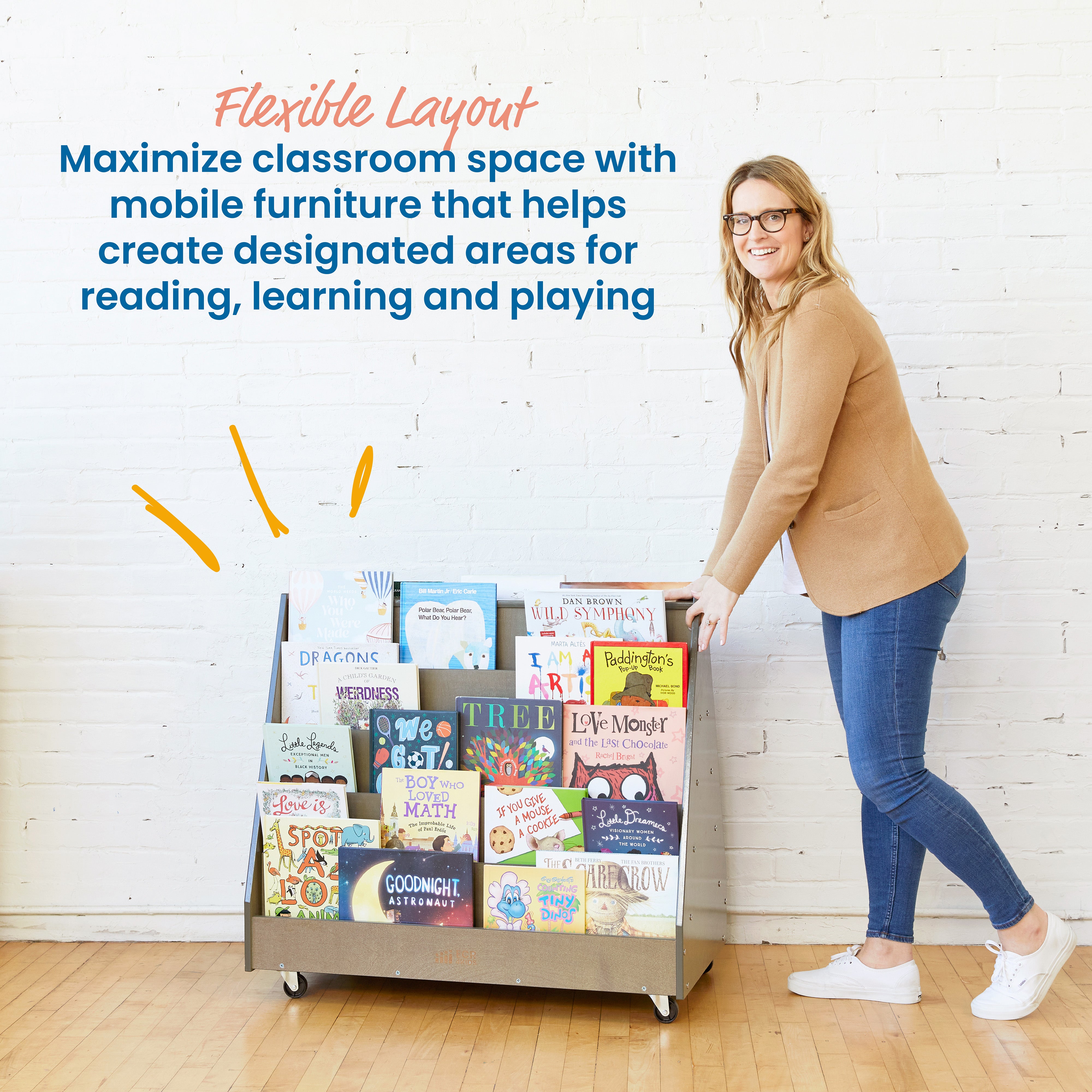 Double-Sided Mobile Book Display