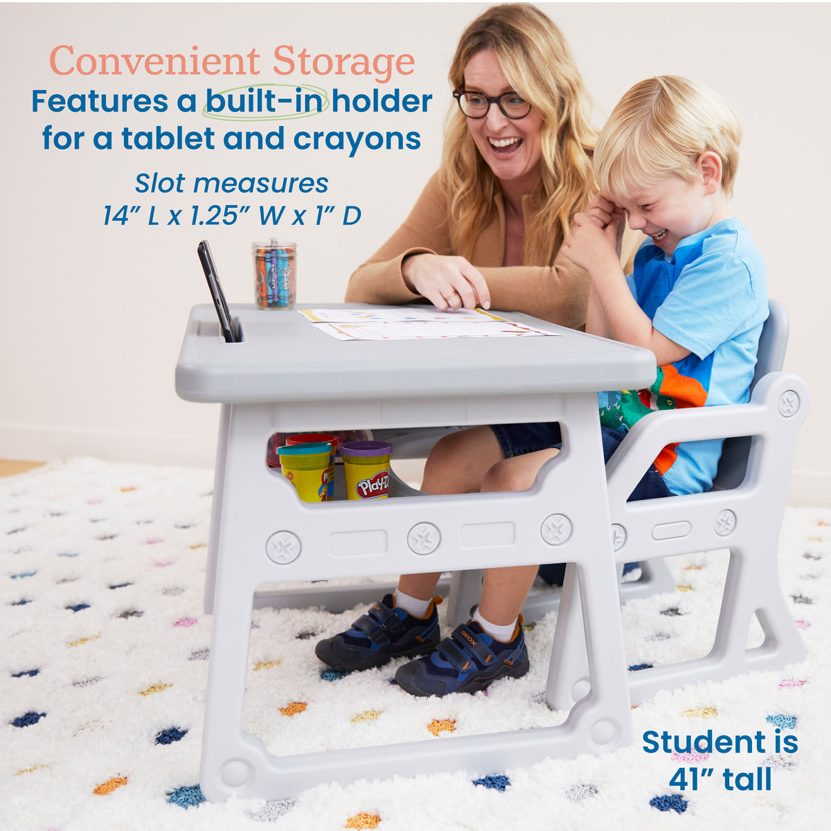 Toddler Plus Desk and Chair Set, 2-Piece