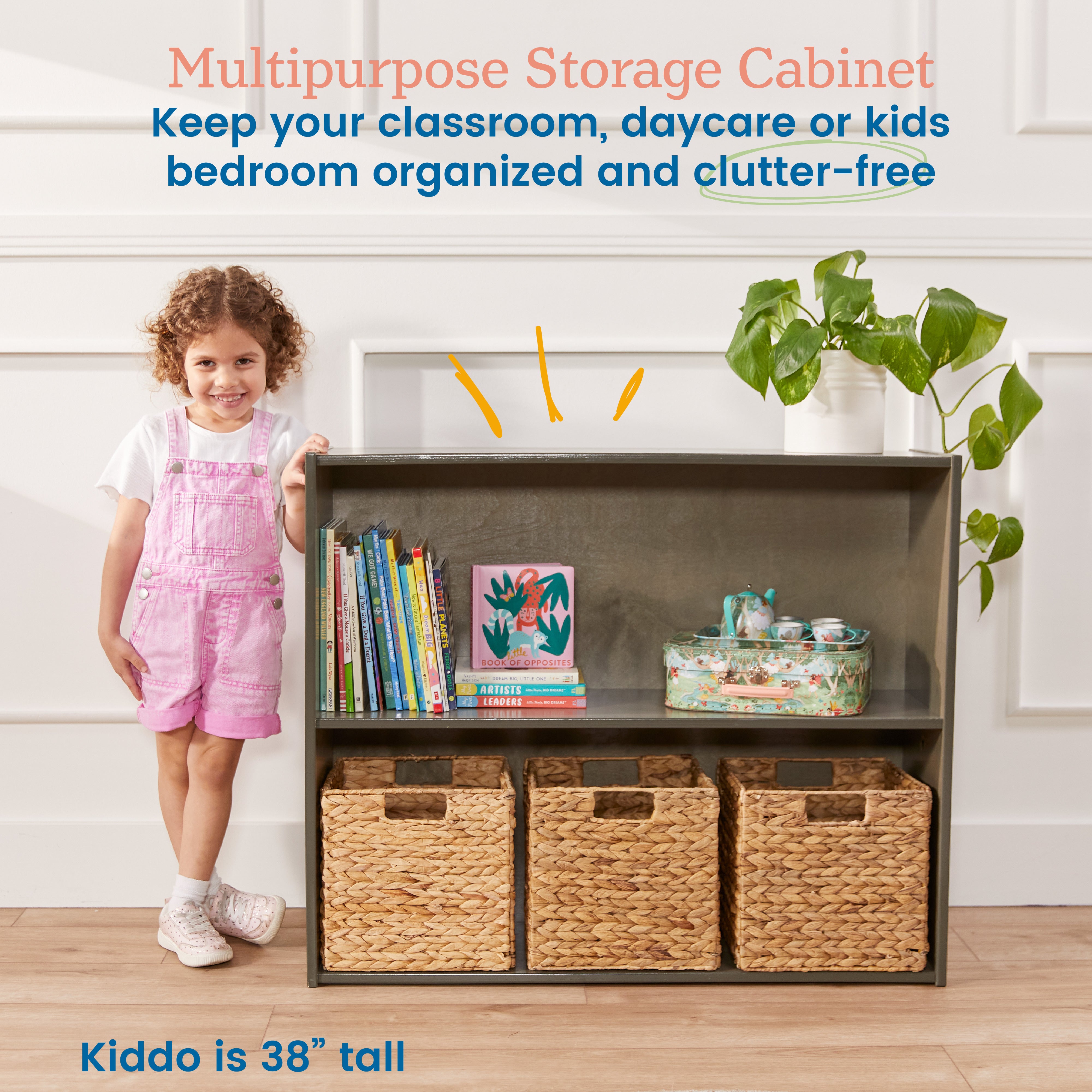 Streamline 2-Shelf Storage Cabinet, 30in
