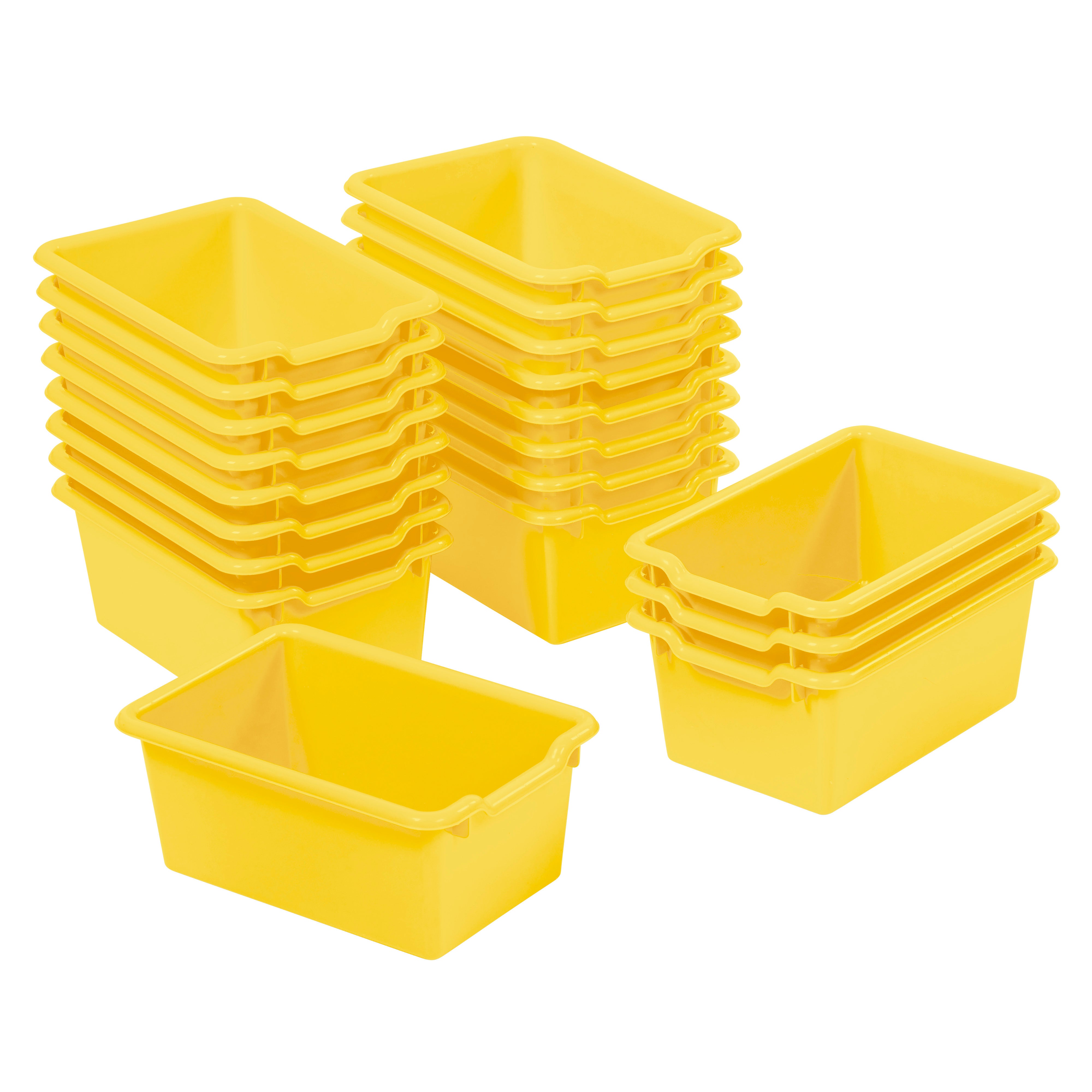 Scoop Front Plastic Storage Bins, 20-Piece