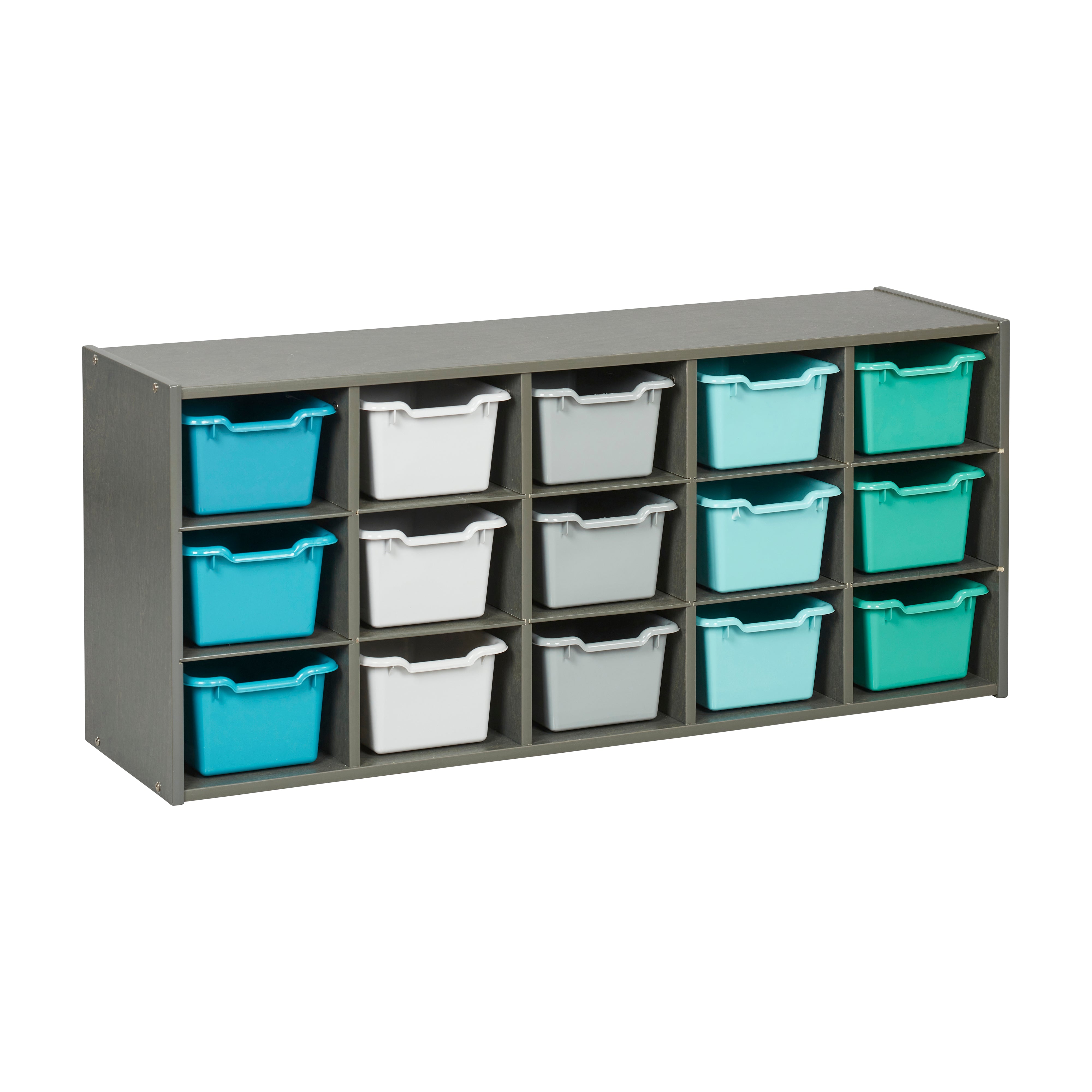 Streamline 15 Cubby Tray Cabinet and 15 Scoop Front Bins, 3x5