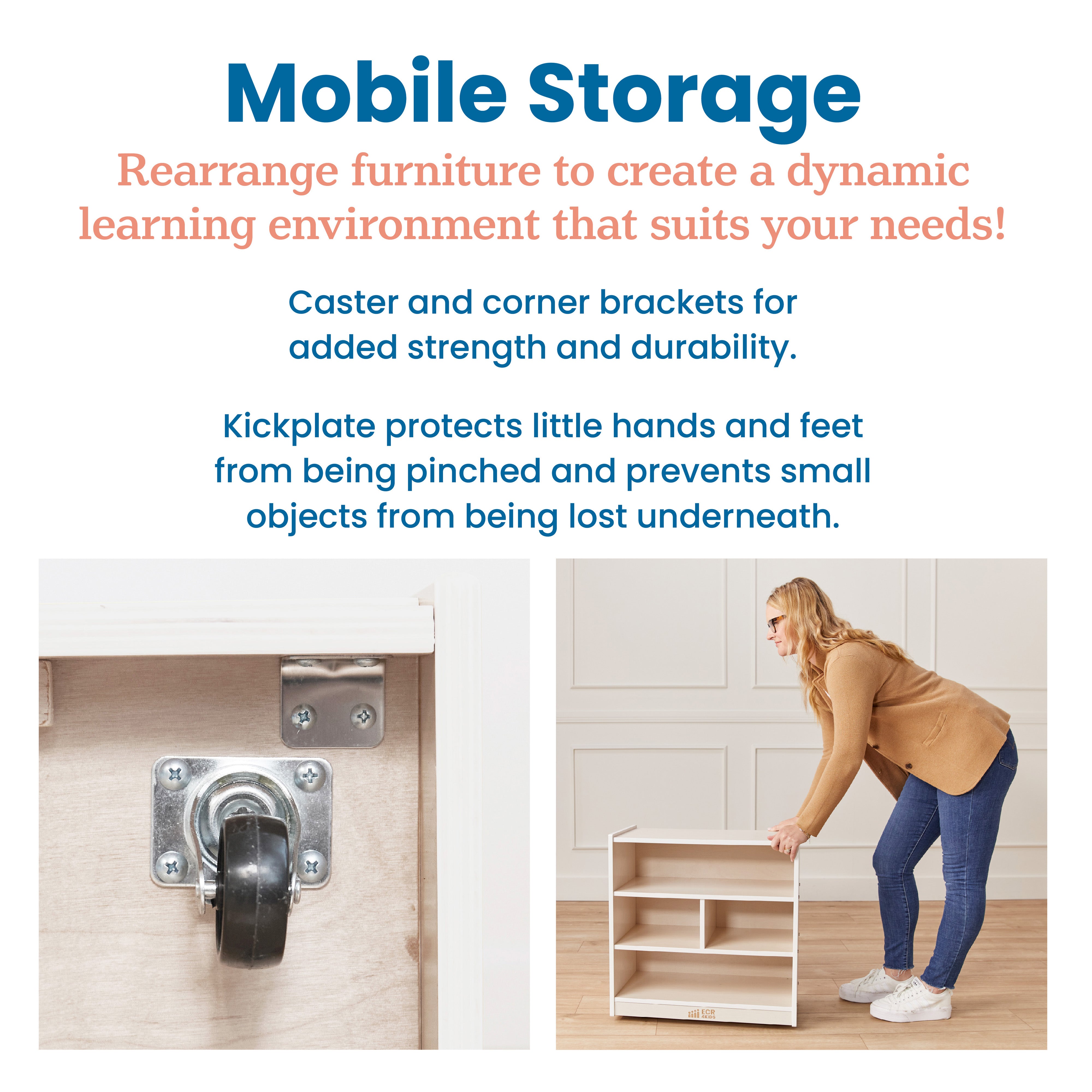 Mobile Block Storage Cart, Small