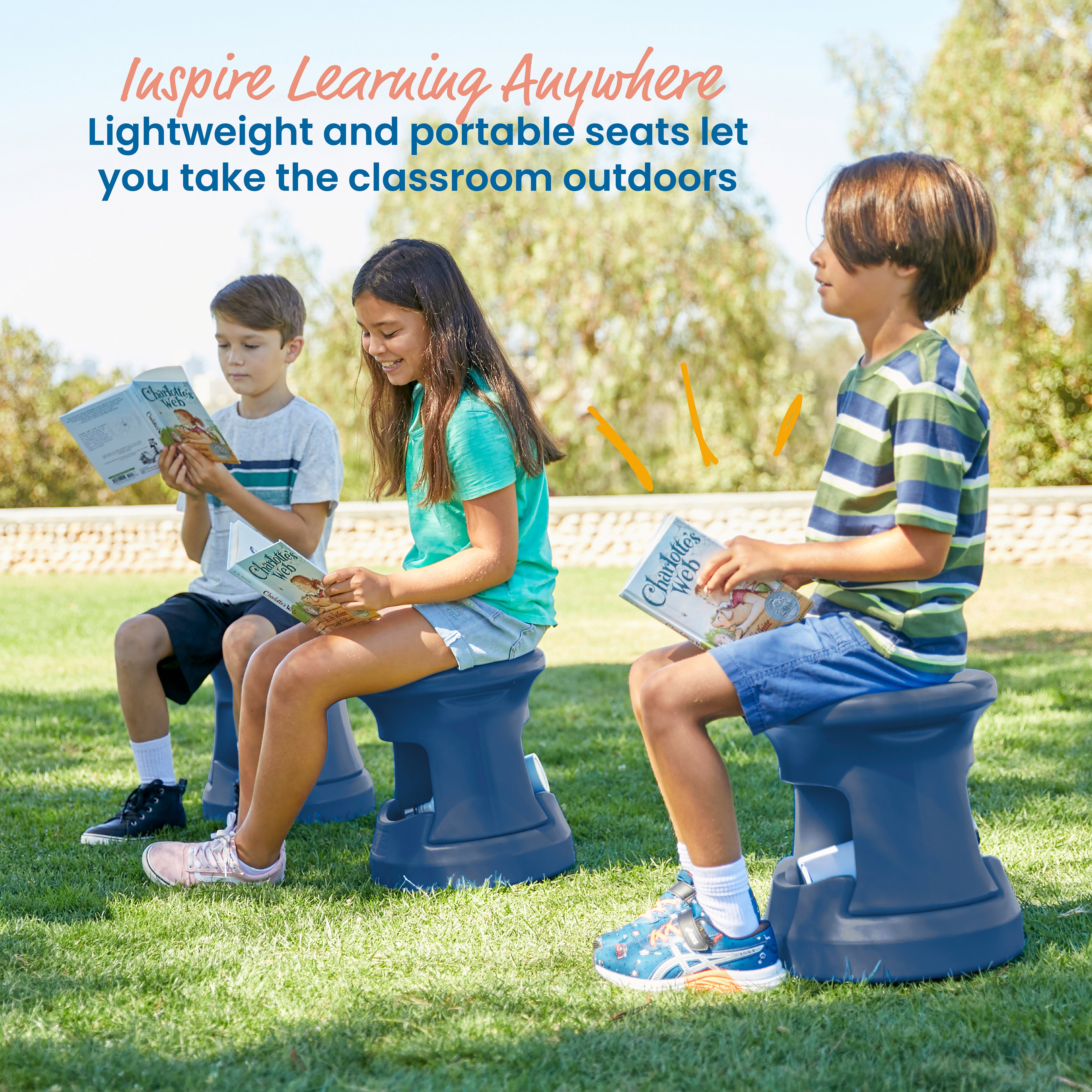 Storage Wobble Stool, 15in Seat Height