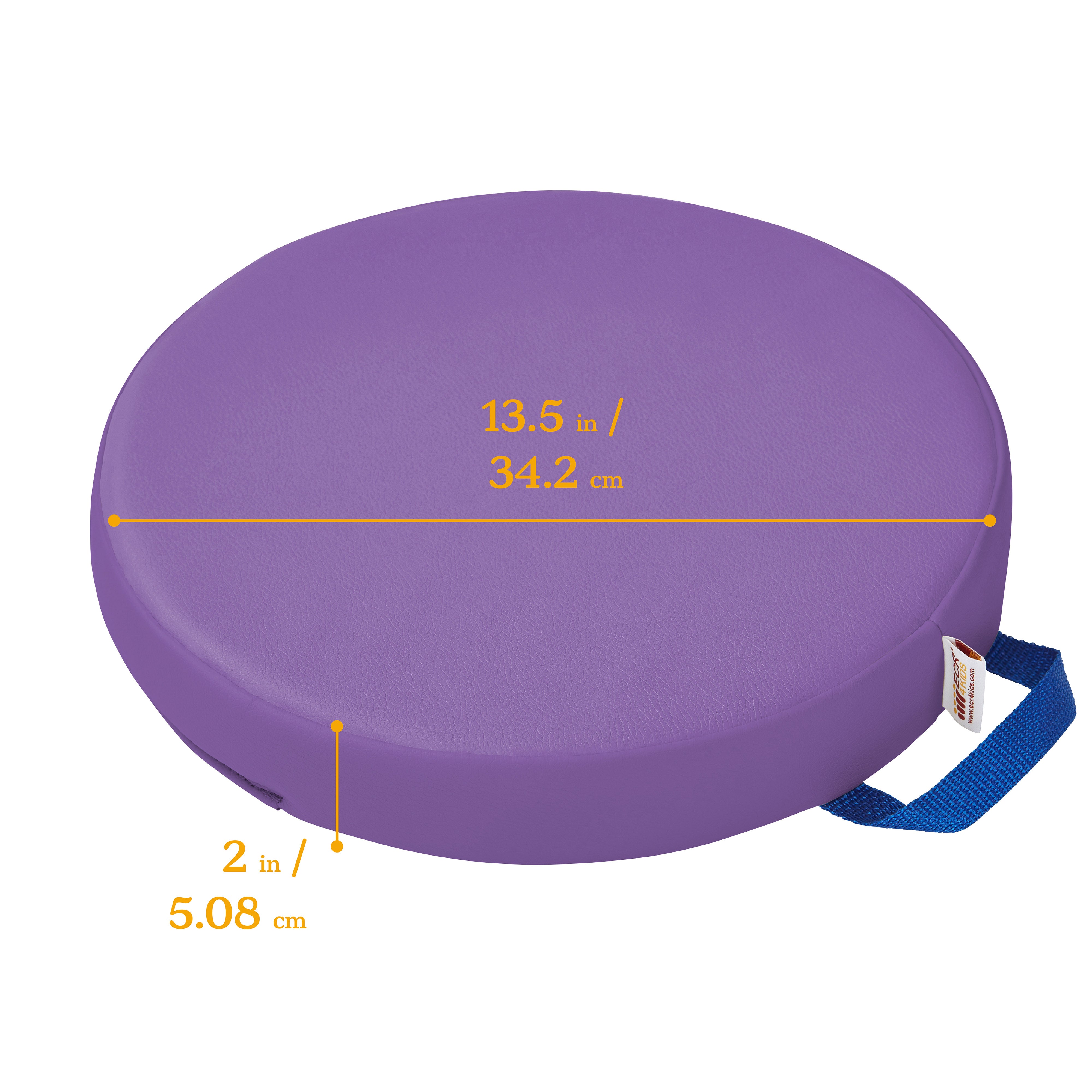 Round Floor Cushions with Handles, 6-Piece