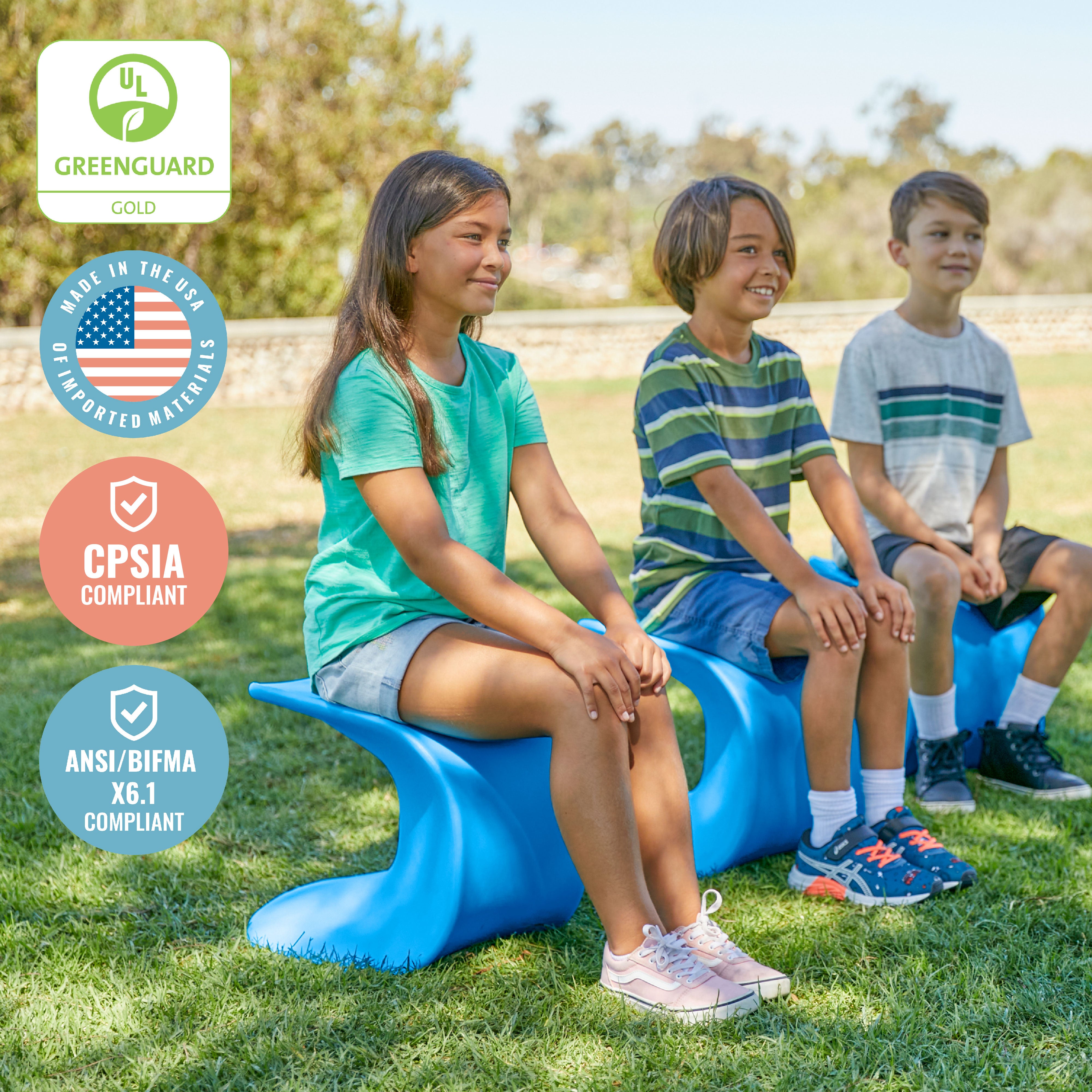 Wave Seat, 14in - 15.1in Seat Height, 2-Pack