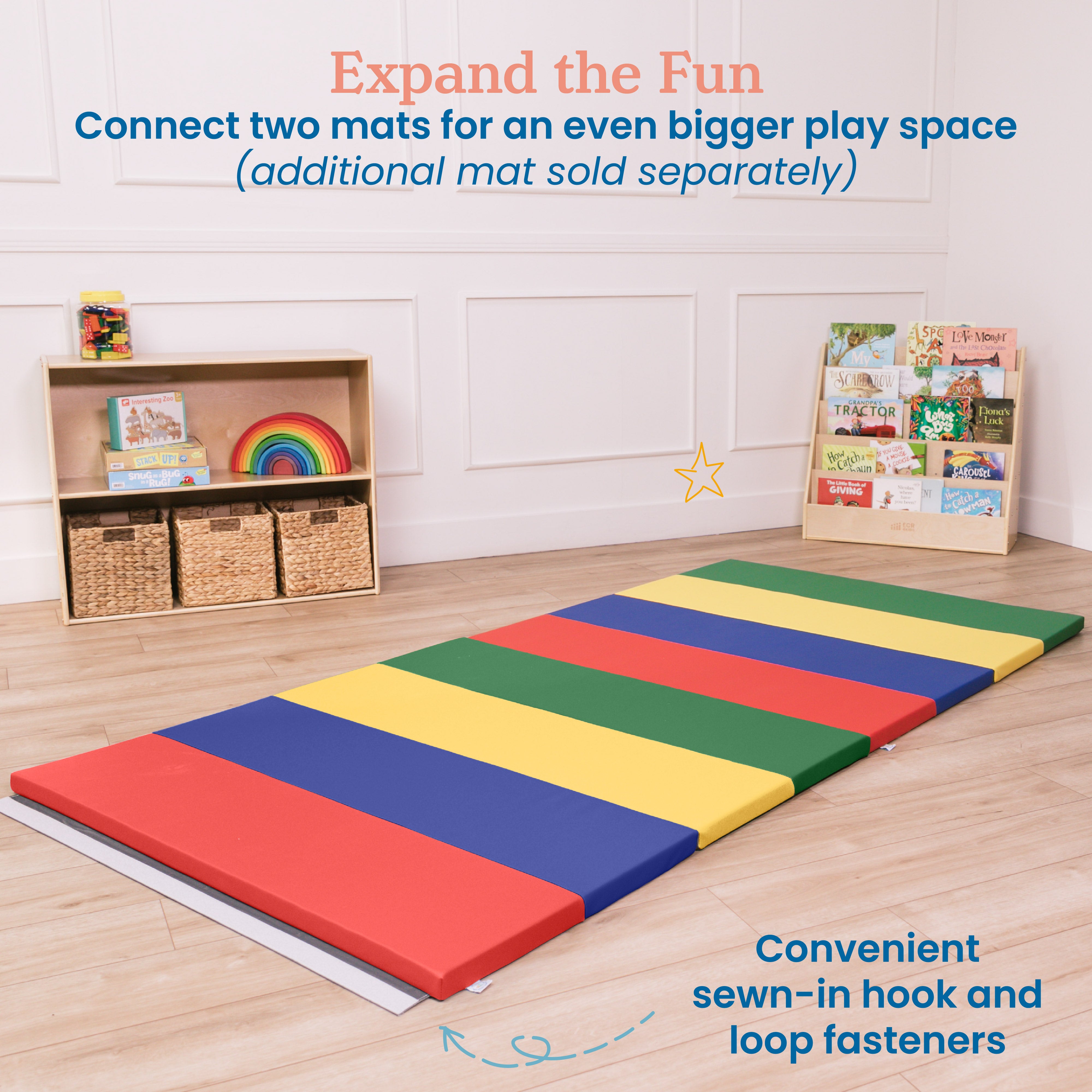 4-Section Rainbow Runway Activity Mat