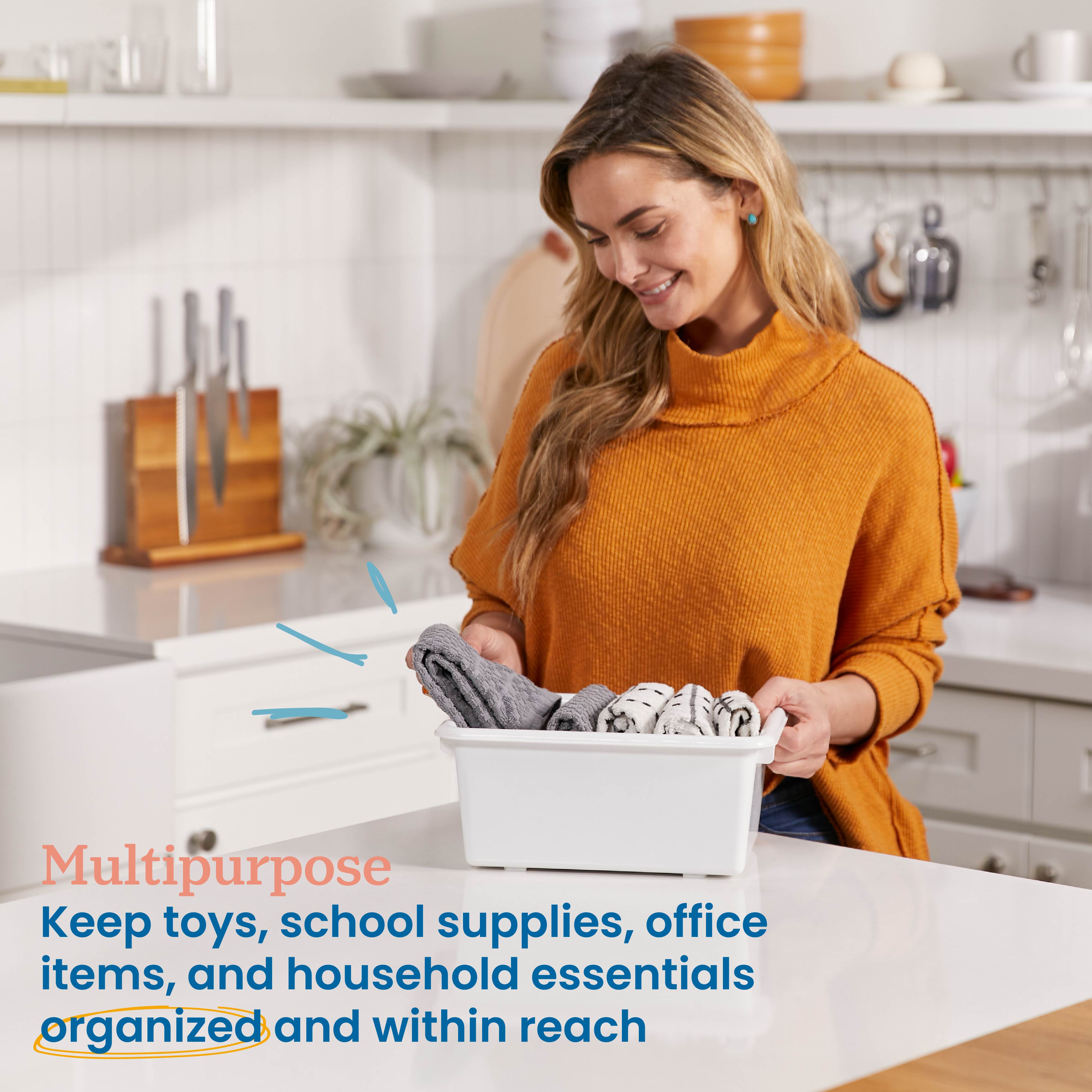 Scoop Front Storage Bin, 30-Piece