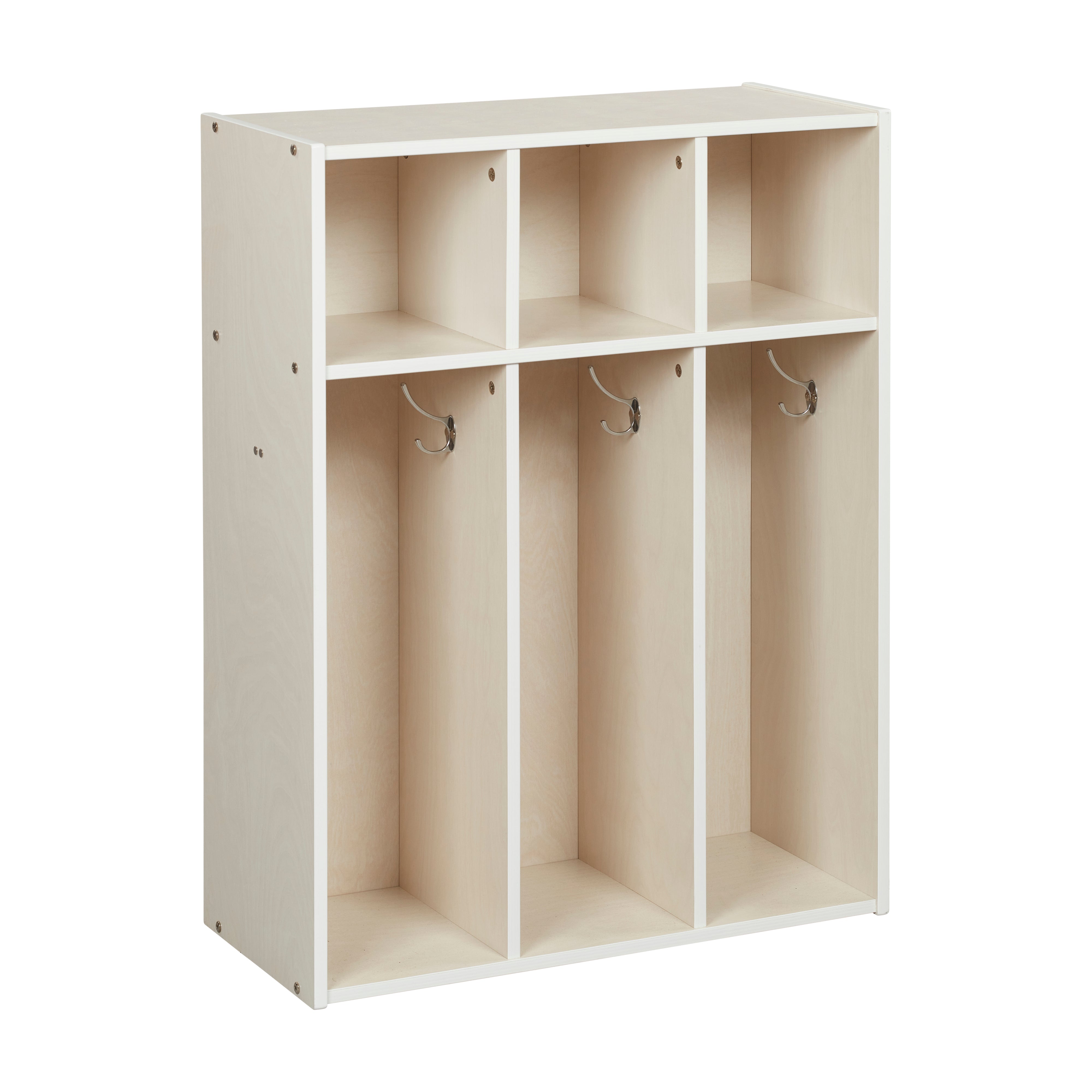 Streamline 3-Section Toddler Coat Locker with Cubby Storage