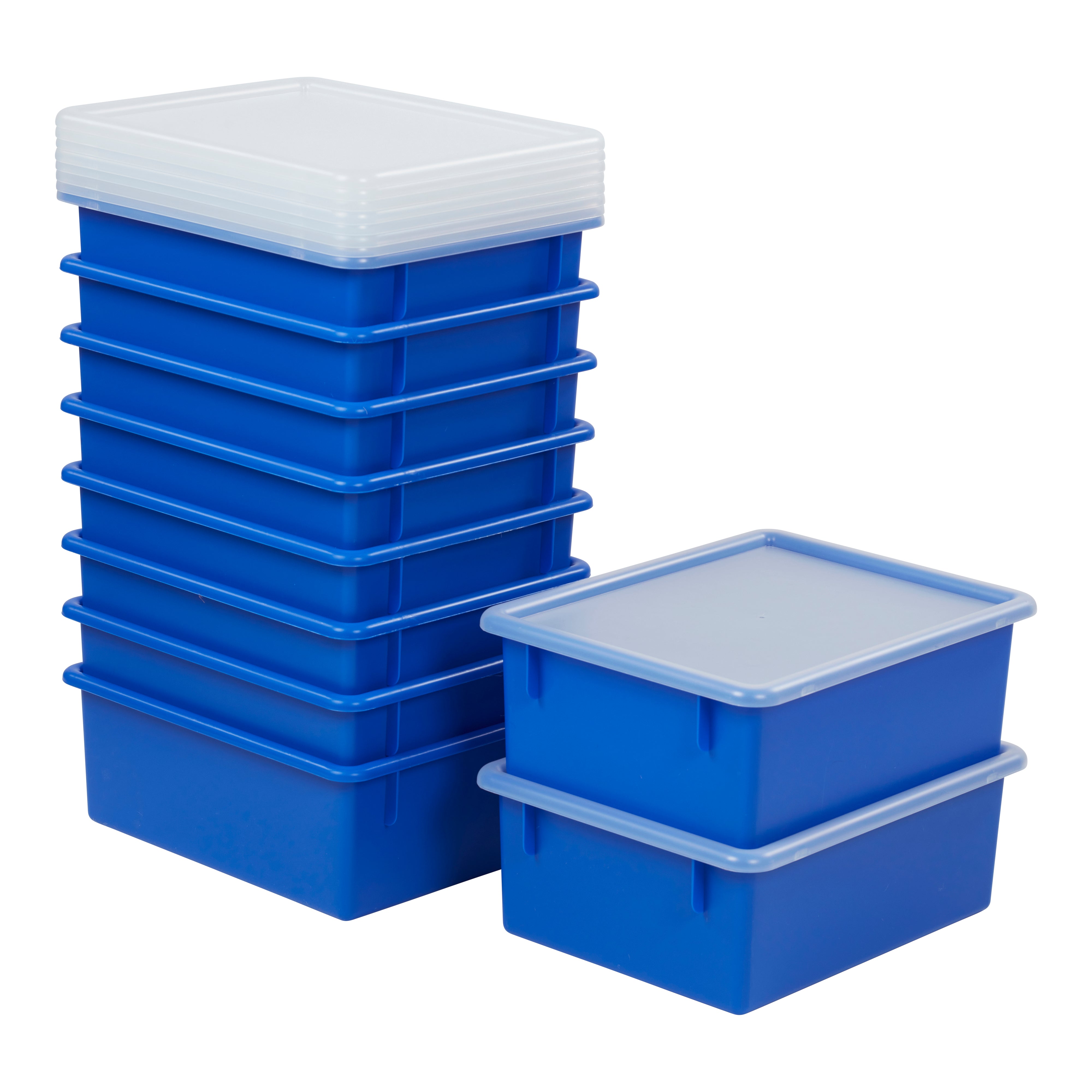 Letter Size Deep Tray with Lid, 10-Piece