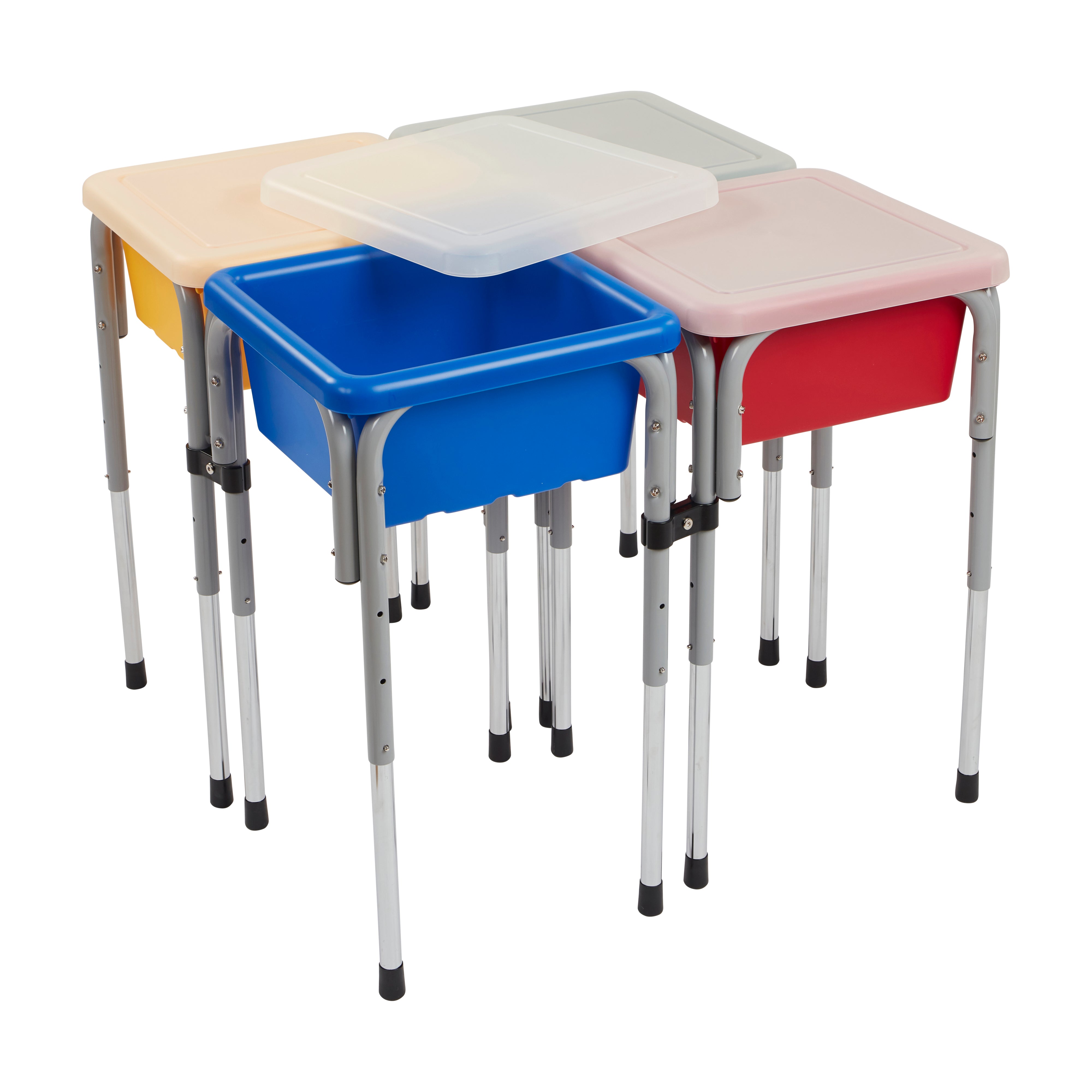 4-Station Sand and Water Adjustable Play Table