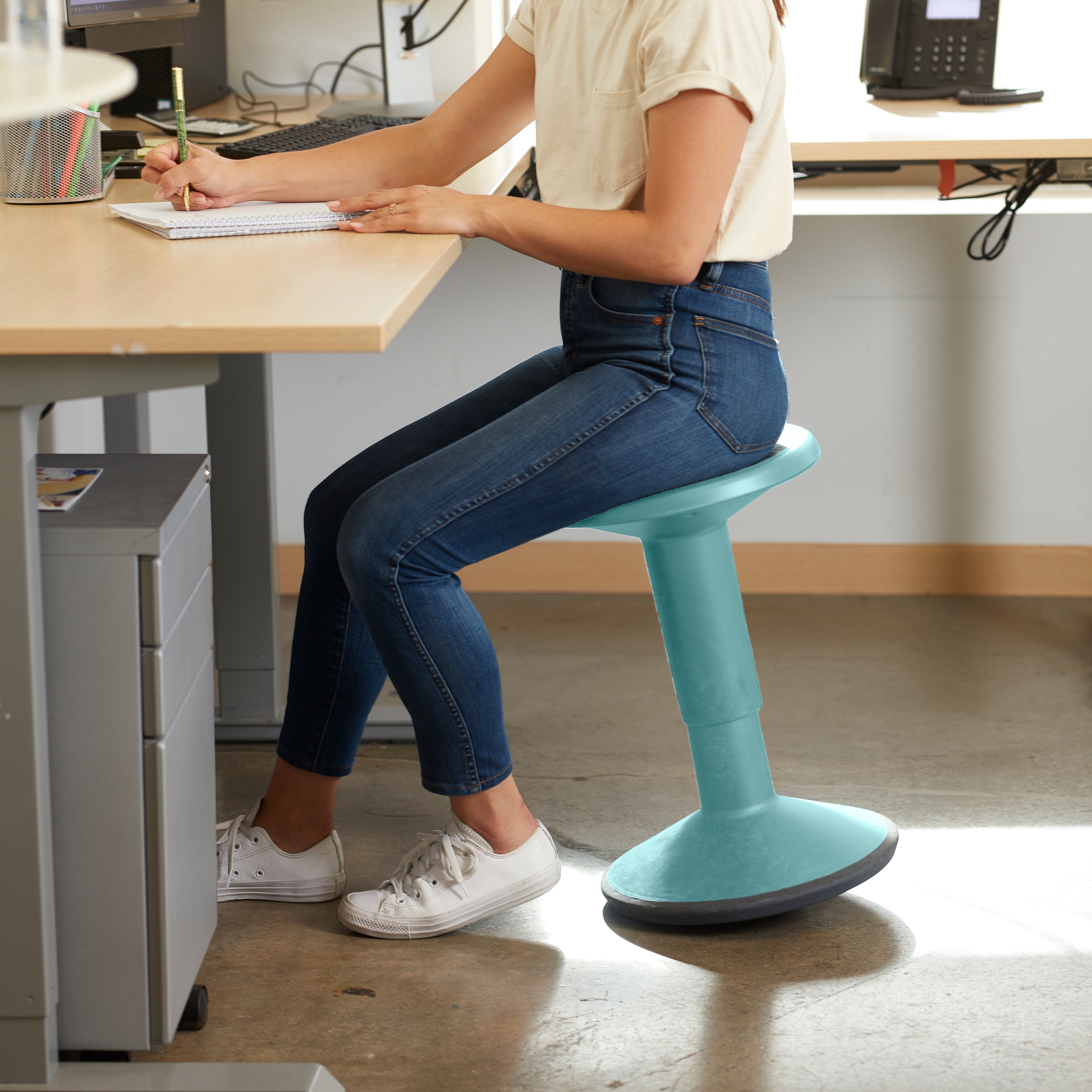 SitWell Wobble Stool, Adjustable Height