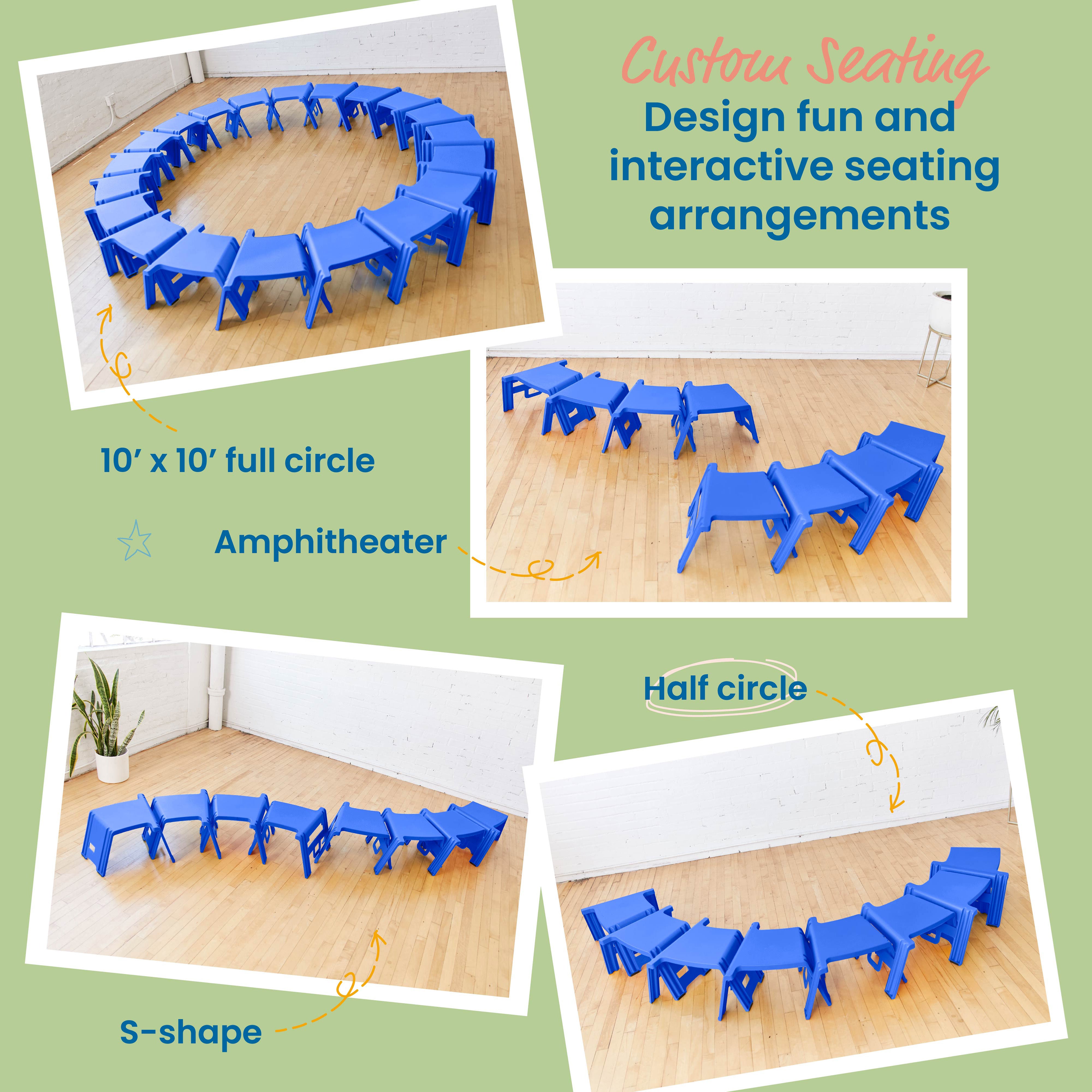 Linking Stool Set, 4-Piece