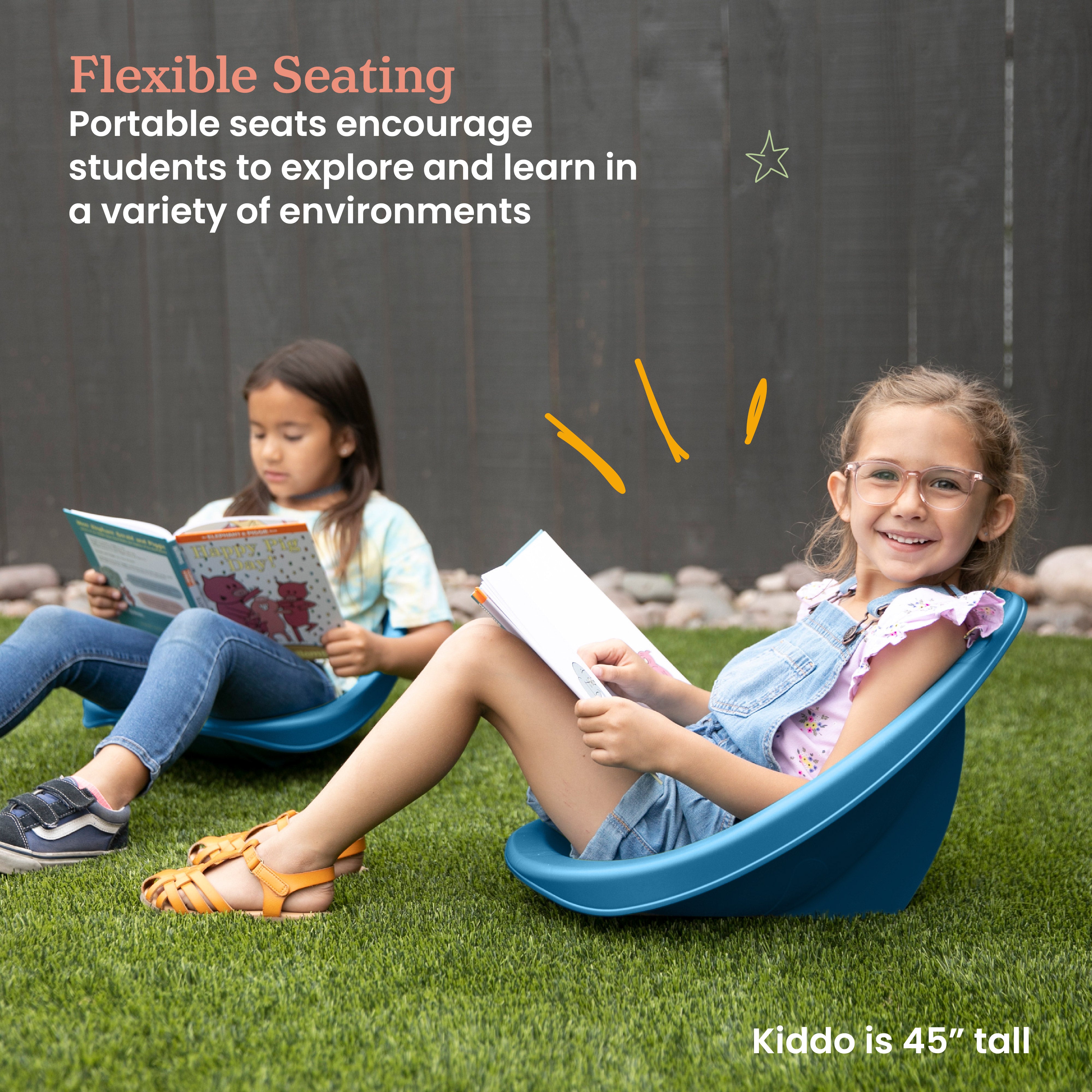Leaf Floor Seats with Mobile Leaf Seat Cart, 12-Piece