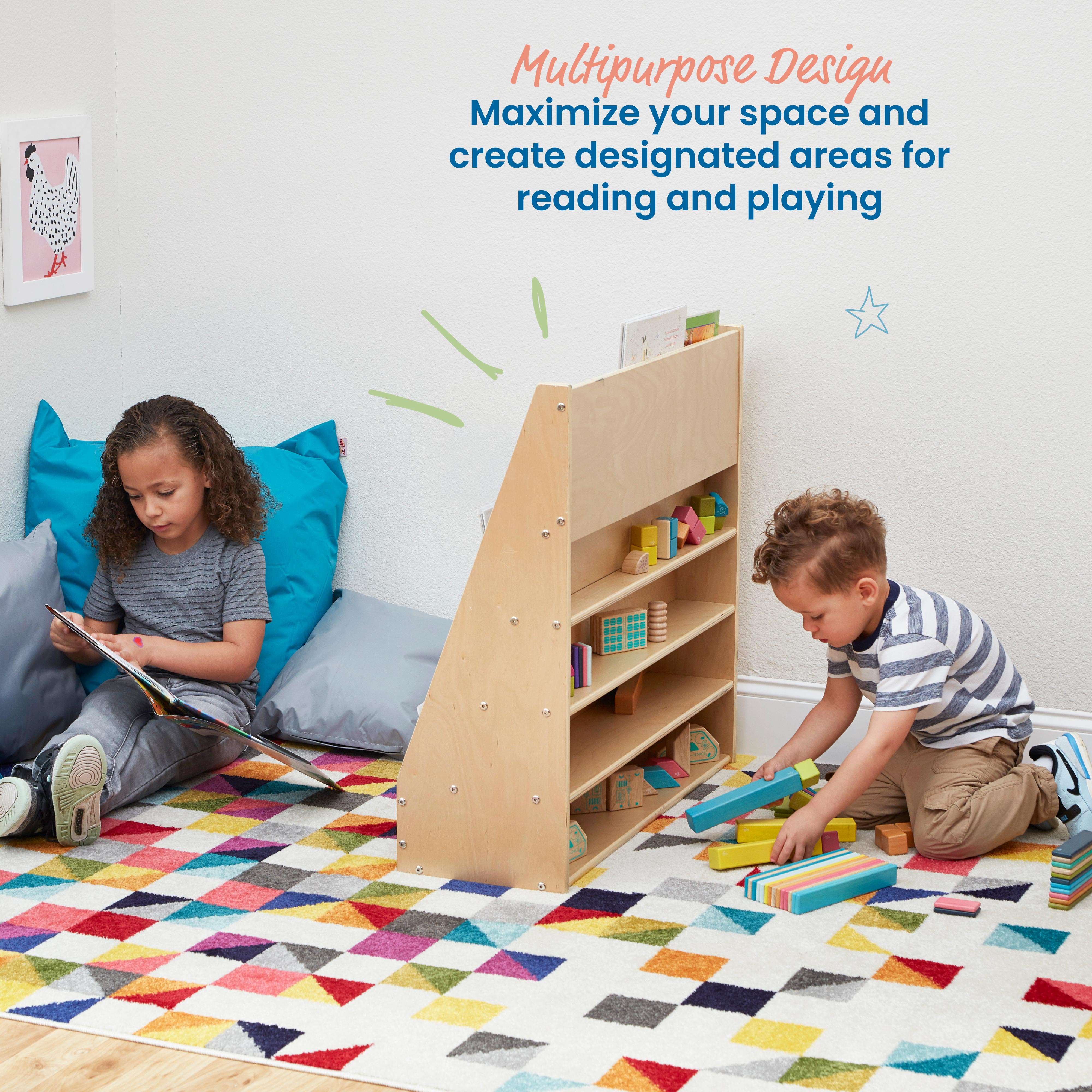 Streamline Single-Sided Book Display with Storage