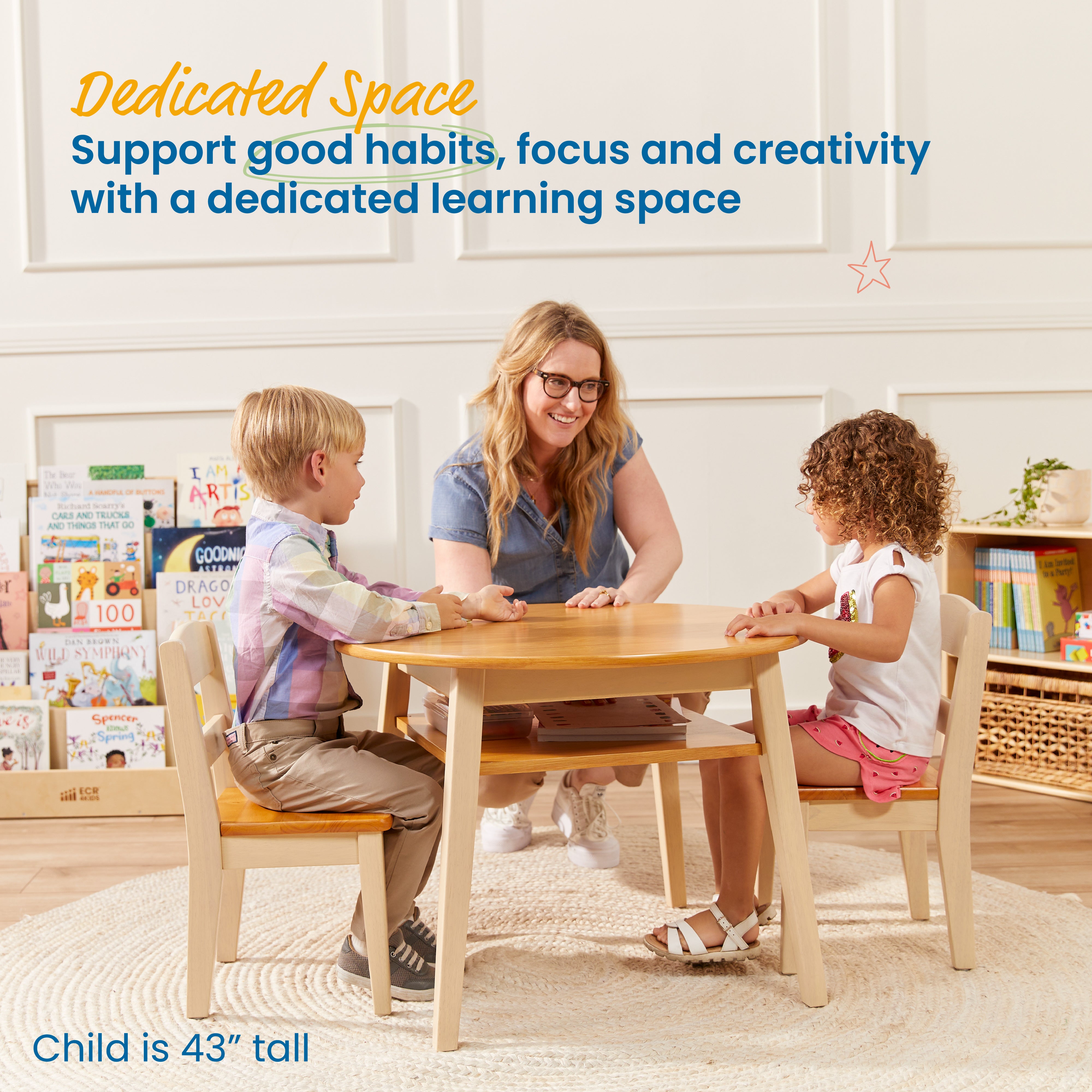 Hideaway Table and Chair Set, 3-Piece