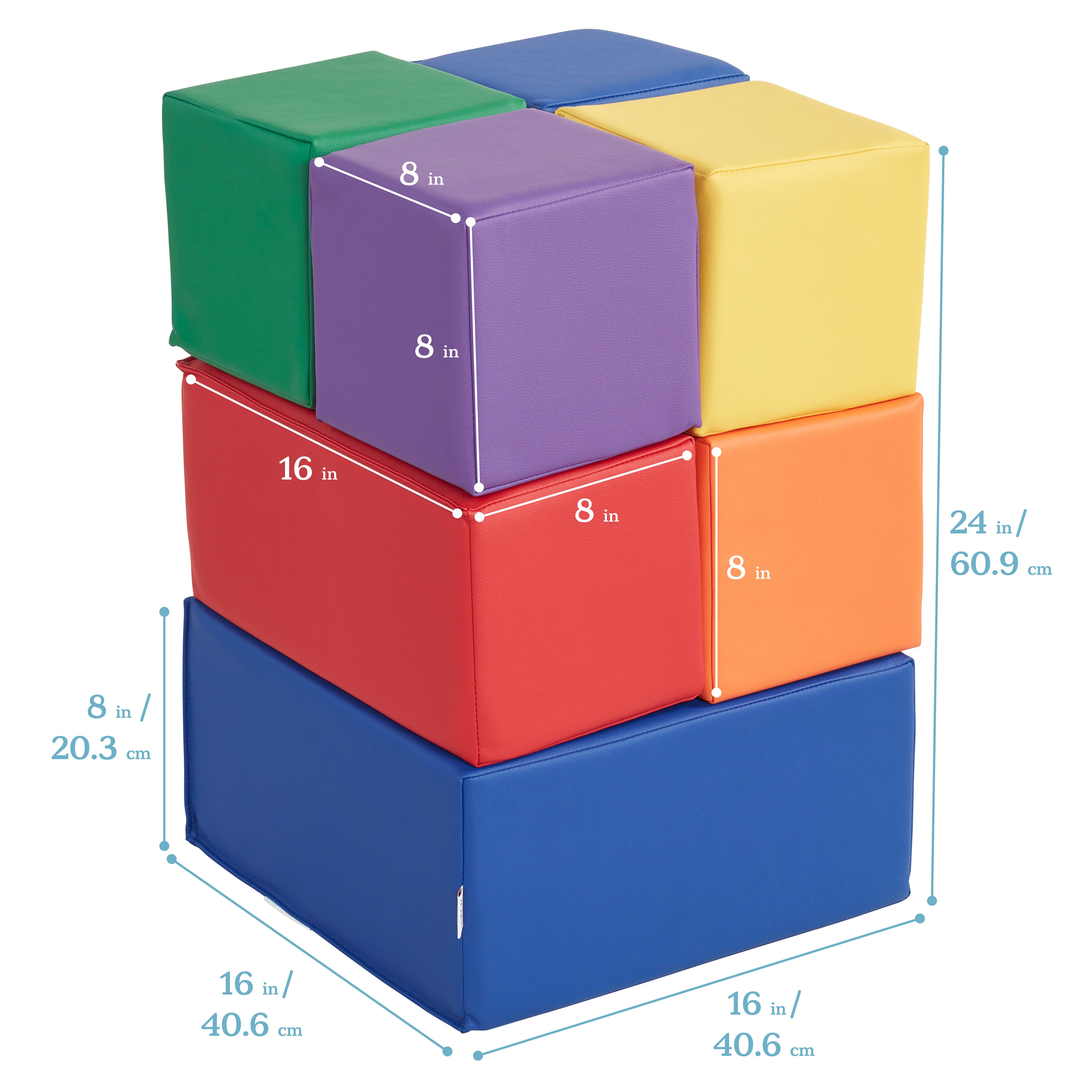 SoftZone Big Foam Building Blocks, 7-Piece