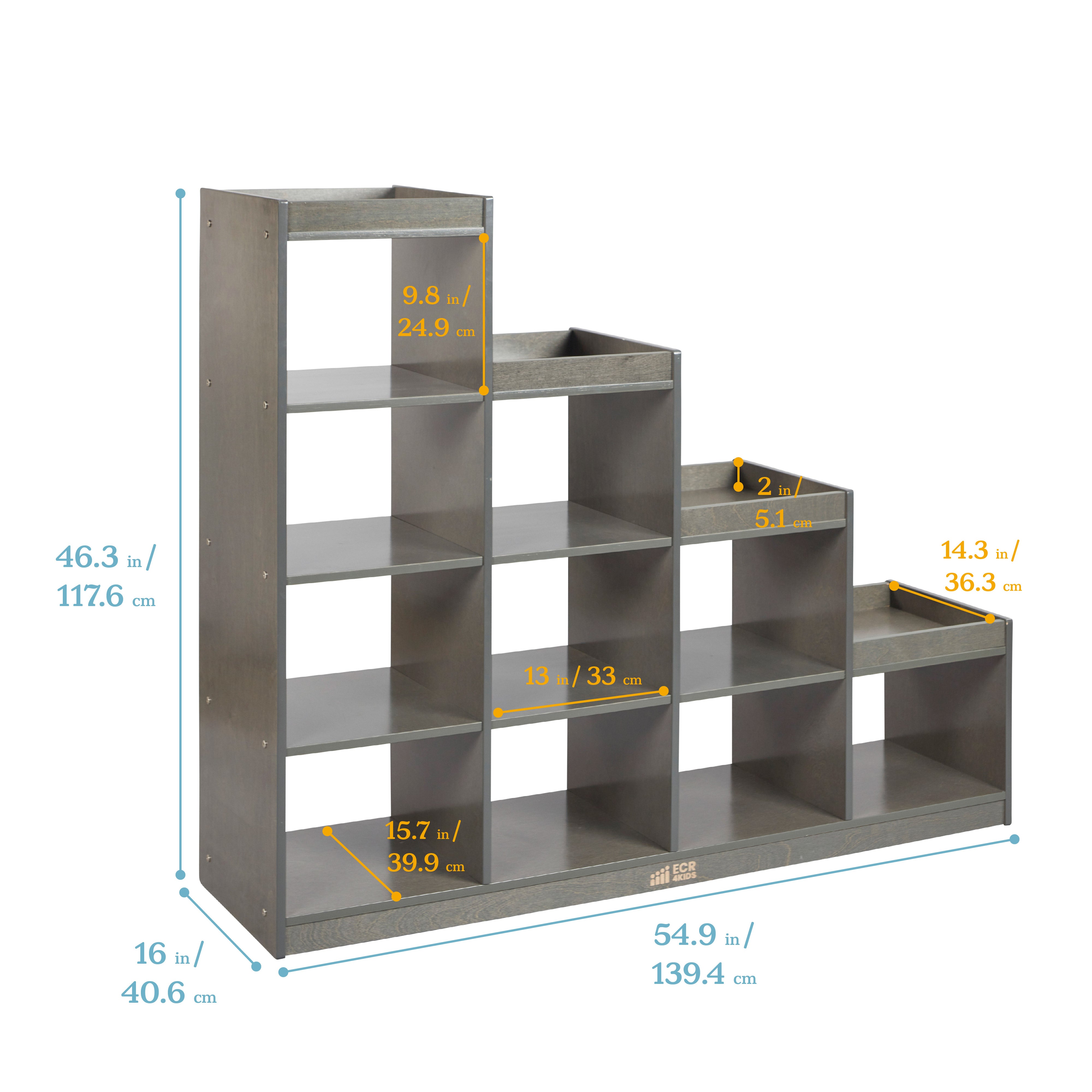 4-3-2-1 Cube Storage Cabinet, Display Shelf