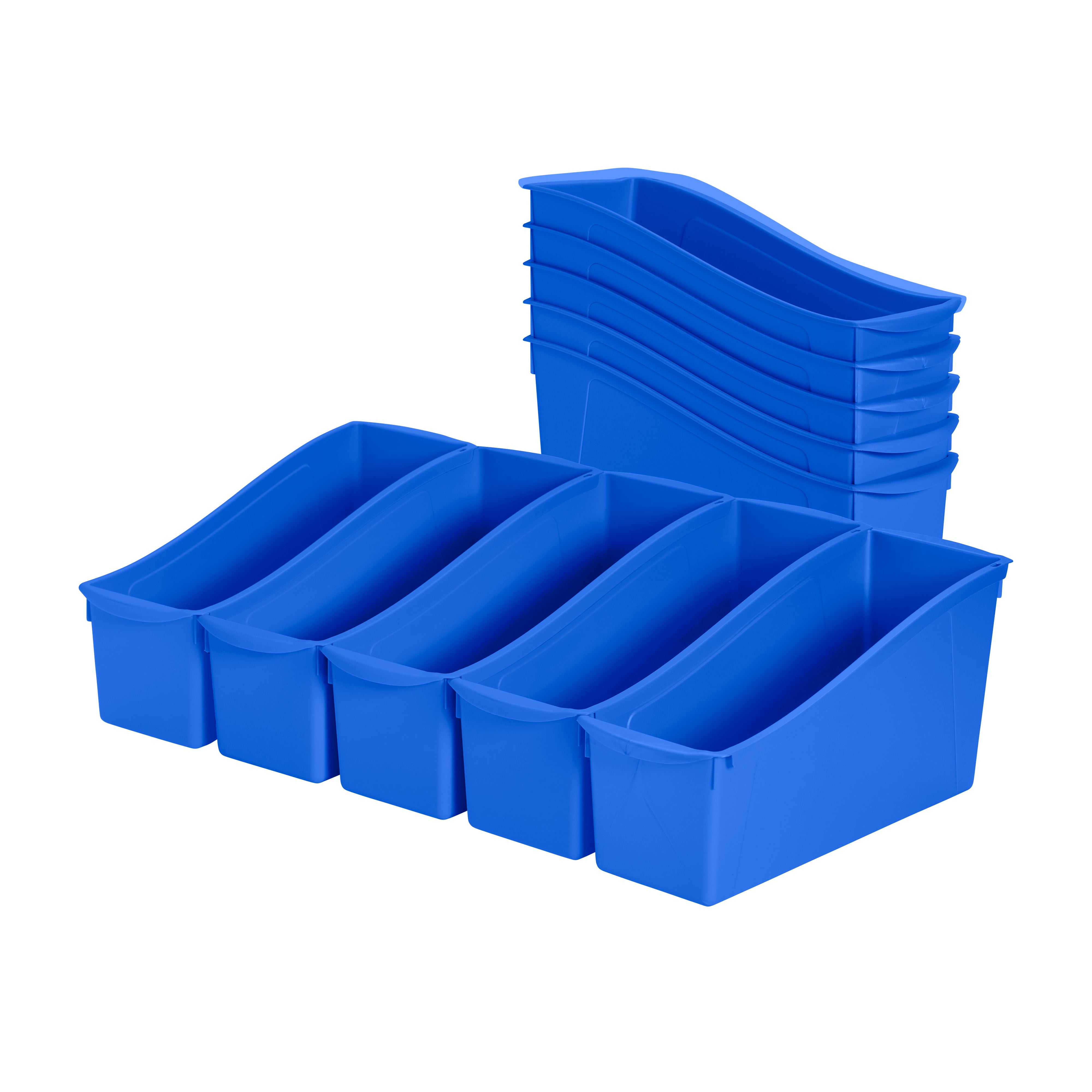 Linking Plastic Storage Book Bin, 10-Piece